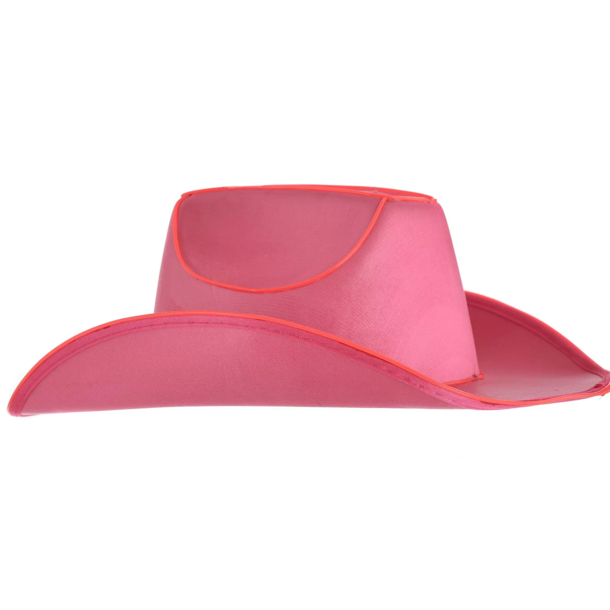 Party City Cowboy-Light-Up Neon Pink Fabric Cowboy Hat Hot Pink