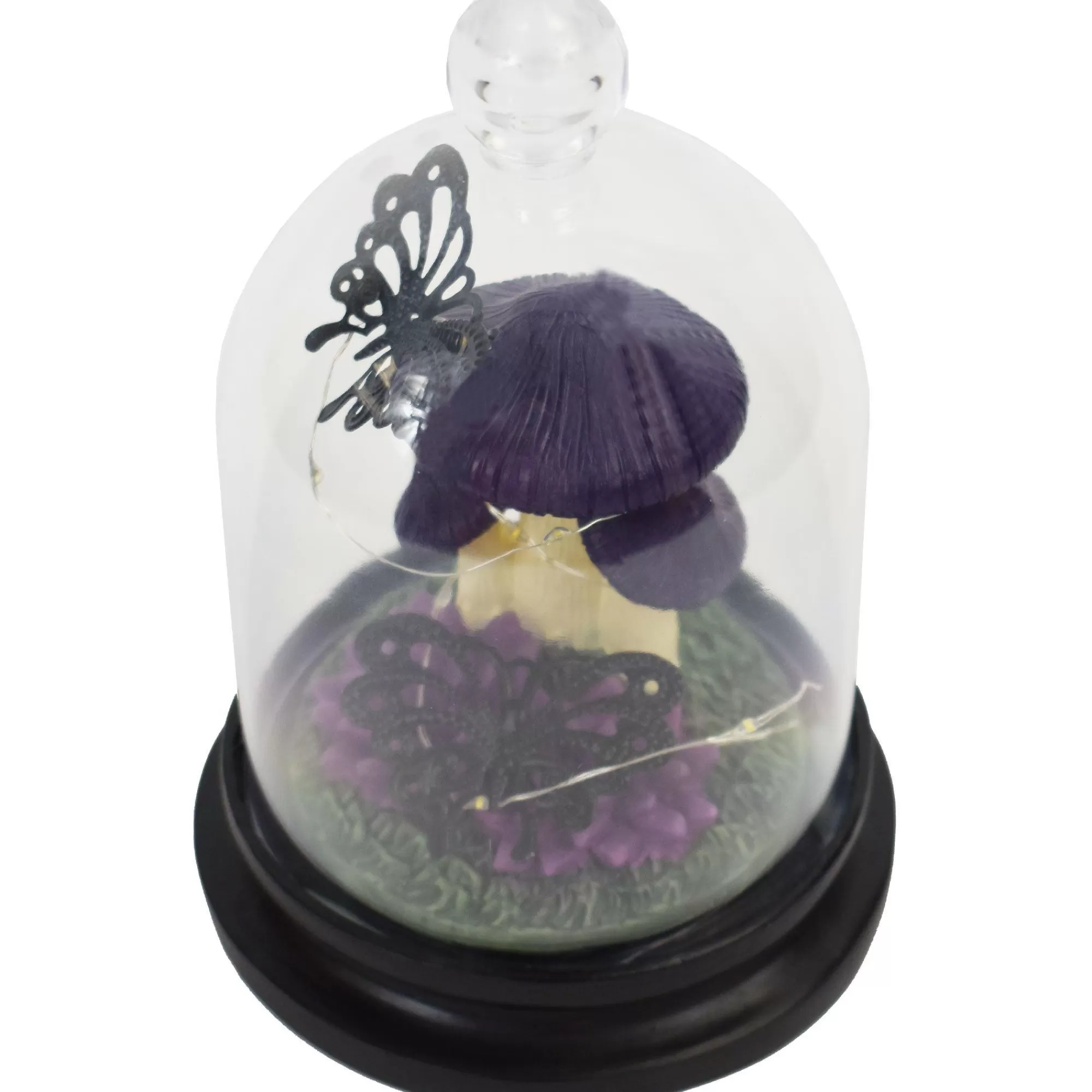 Party City Table Décor & Centerpieces | Light-Up Resin Mushroom & Butterfly Dome, 10.25In