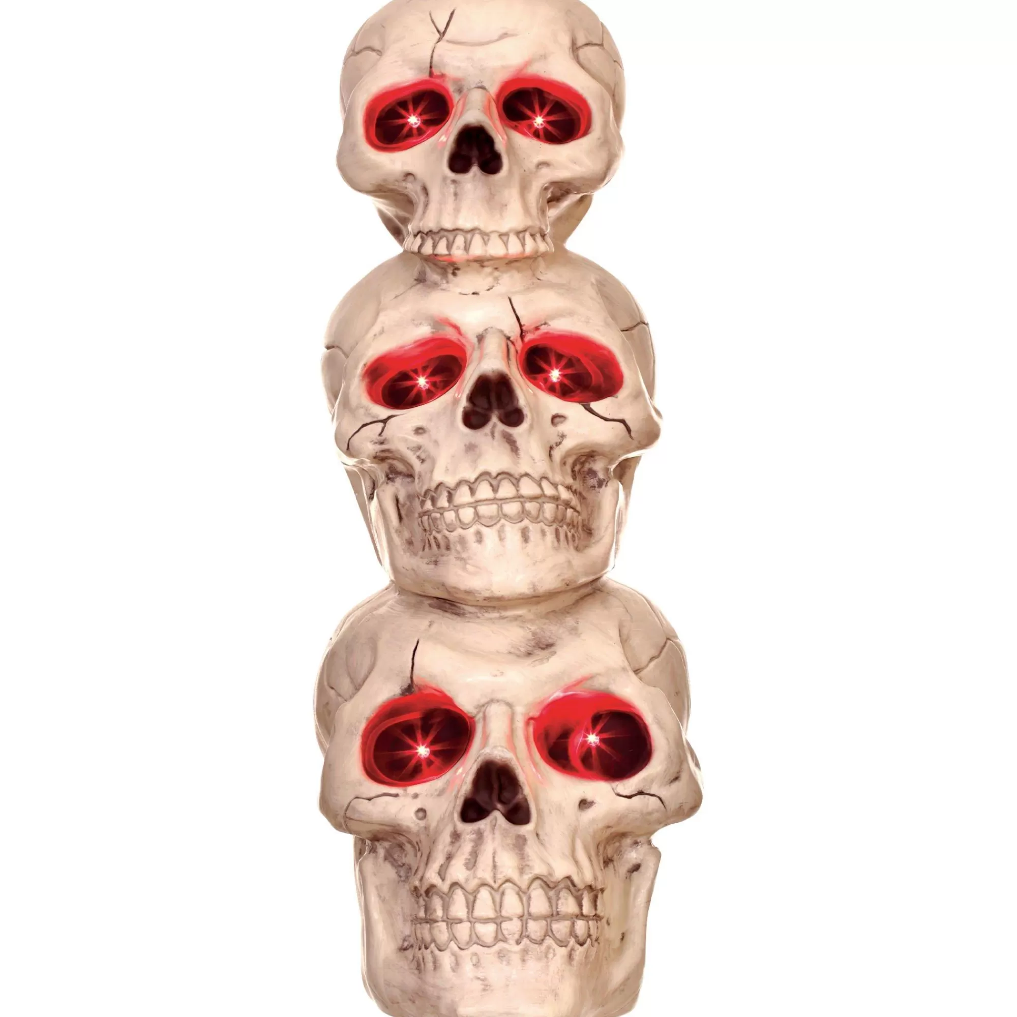 Party City Boneyard Glam | Light-Up Three Skulls Totem Decoration, 27.5In