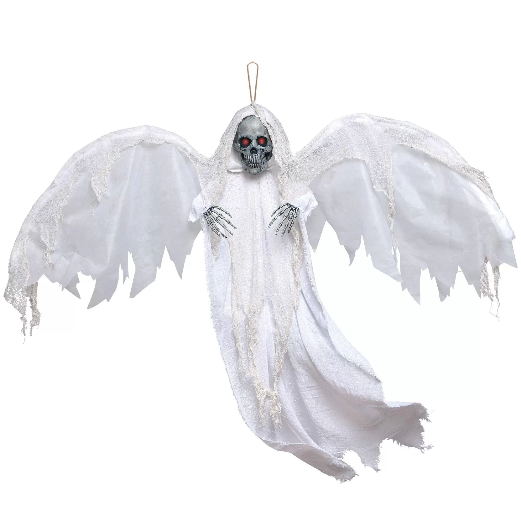 Party City Hanging Decorations | Light-Up White Winged Reaper Decoration