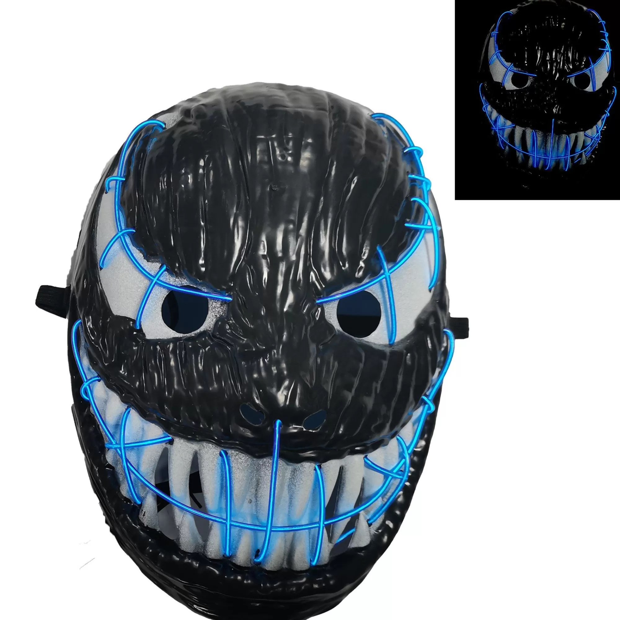 Party City Scary-Light-Up Wide Mouth Monster Mask, 16In X 18In