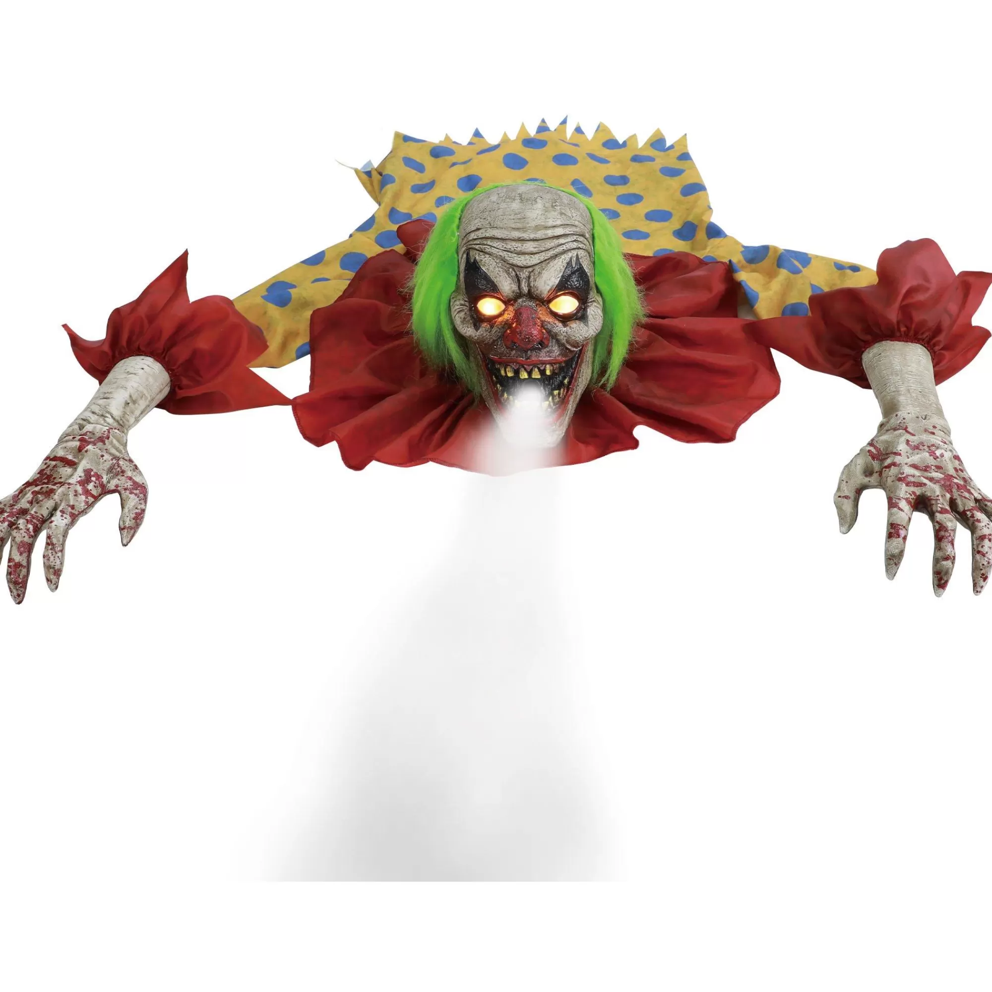 Party City Standing Props | Light-Up Zombie Clown With Fog Effect, 25In