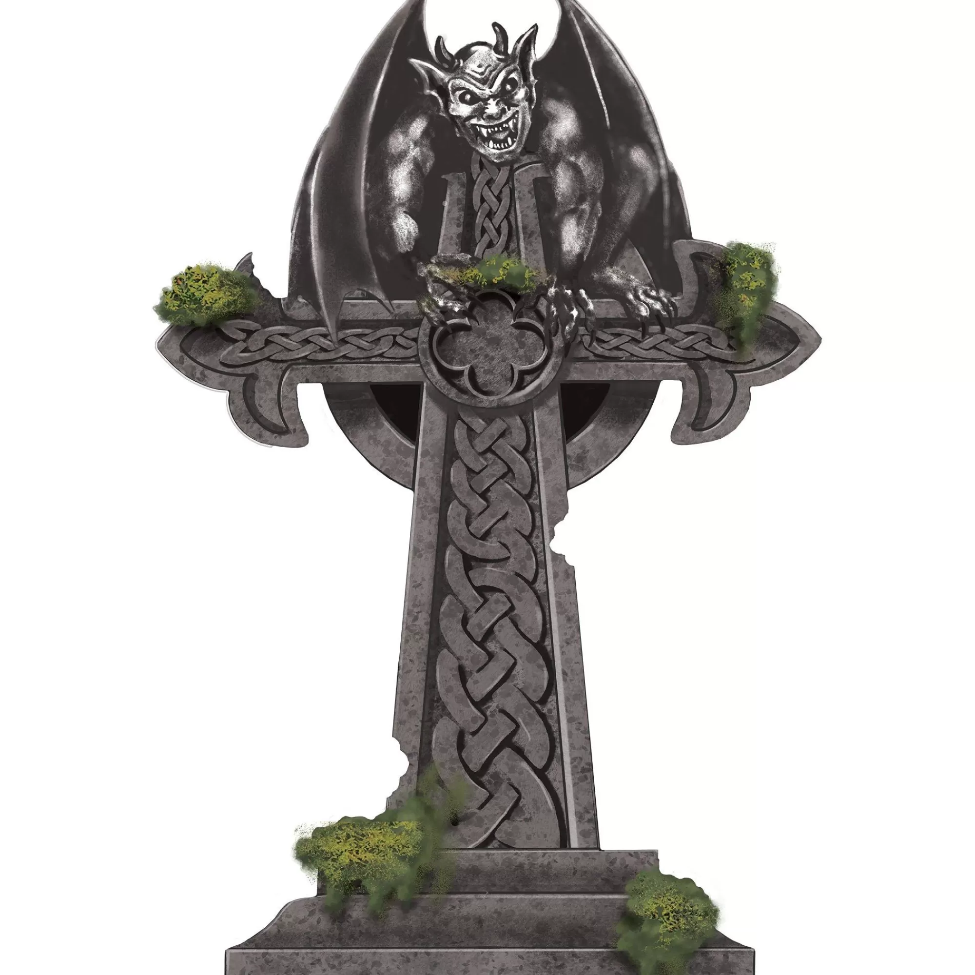 Party City Tombstones & Fencing | Living Gargoyle Tombstone, 9.8In X 19.2In