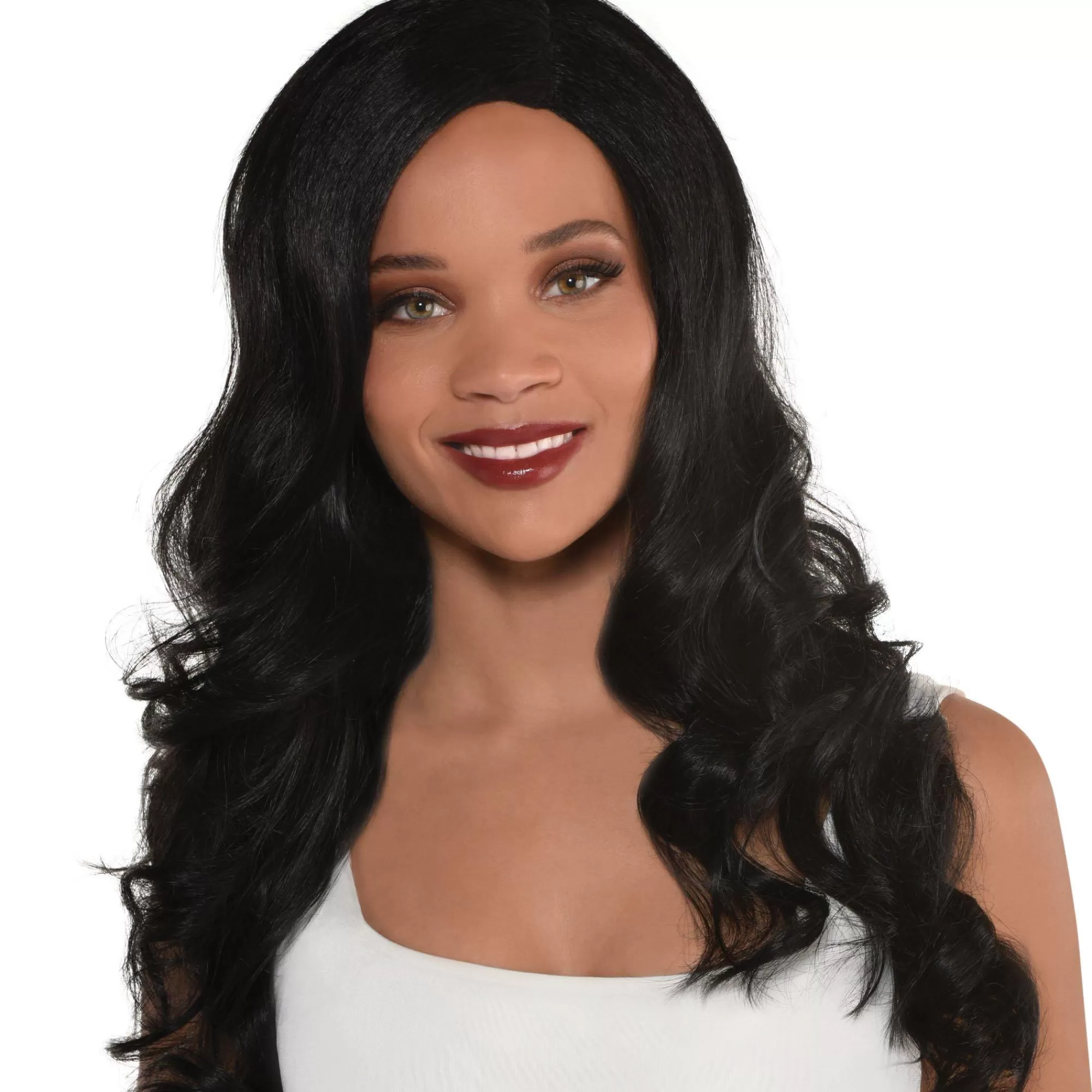 Party City Wigs-Long Glam Wig Black