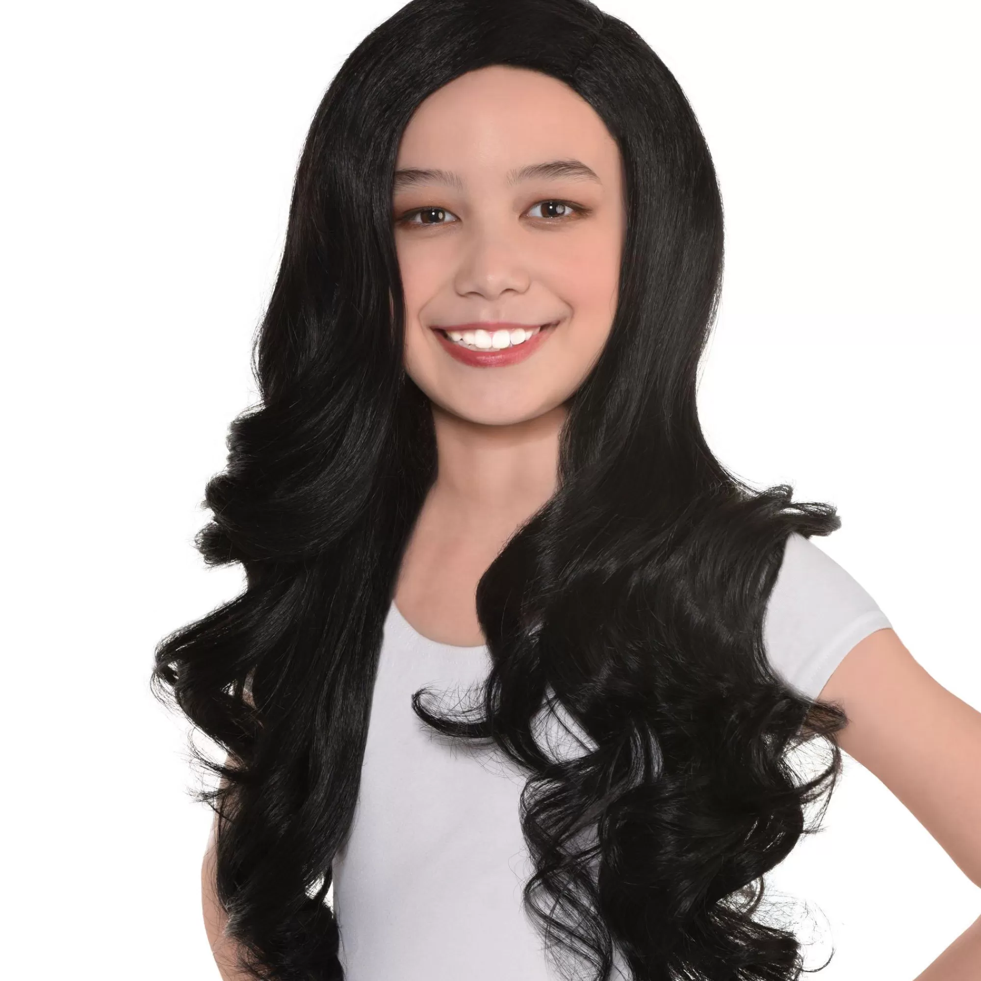 Party City Wigs-Long Glam Wig Black