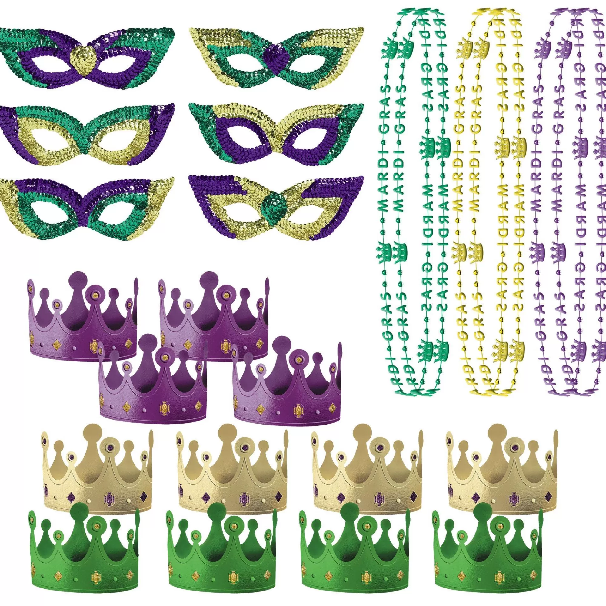 Party City Masquerade-Mardi Gras Party Kit 24Pc