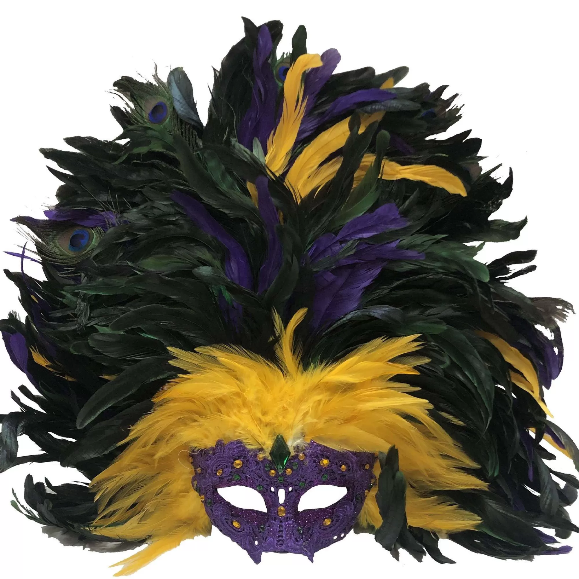 Party City Masquerade-Mardi Gras Peacock Feather Mask