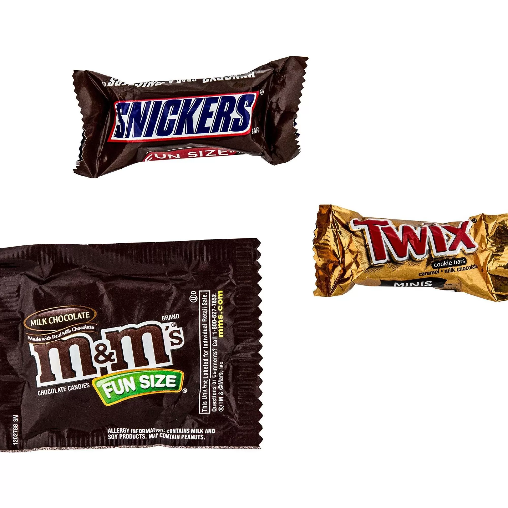 M&Ms,Mars,Snickers,Twix Chocolate Candy-Mars Chocolate Variety, 34.4Oz, 100Pc