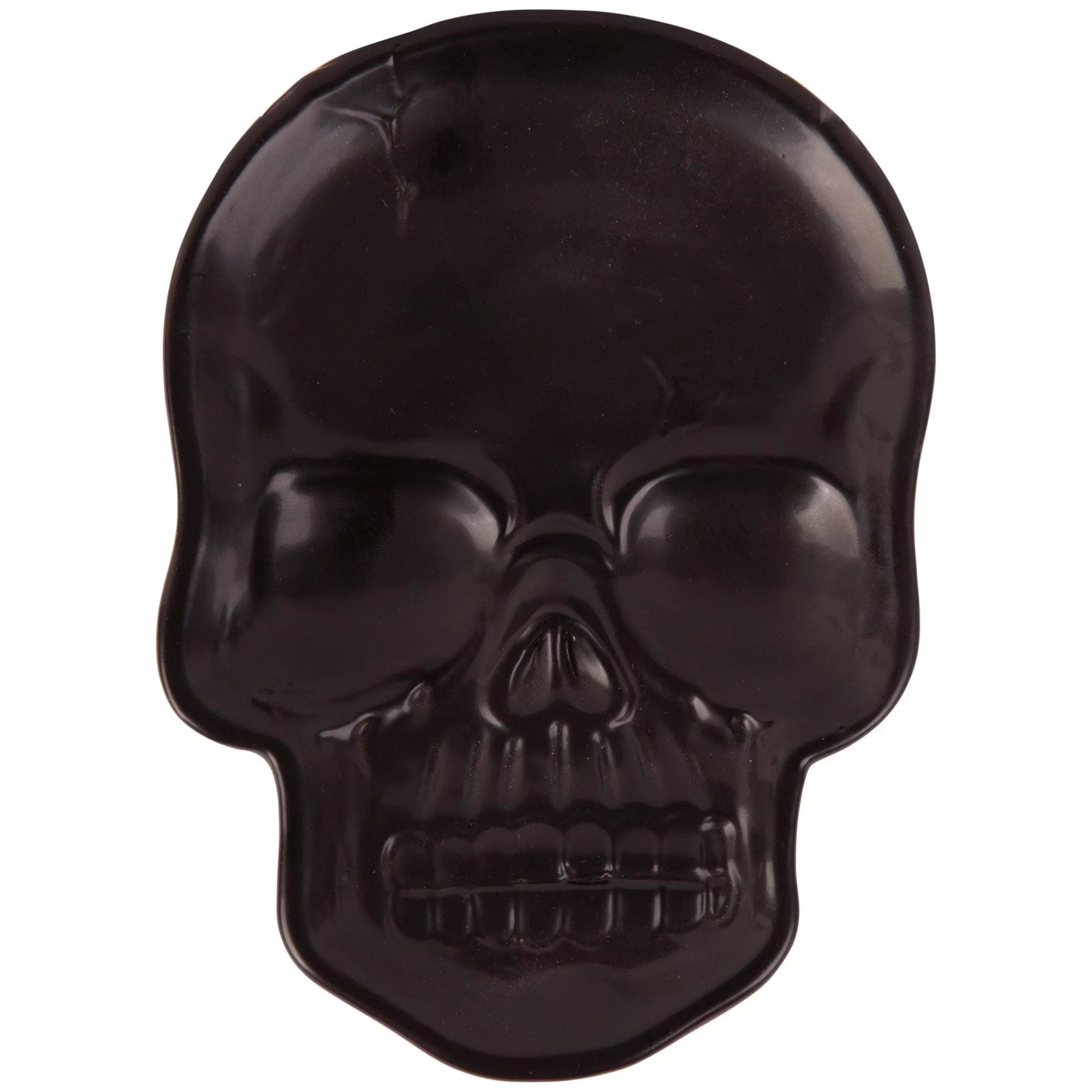 Party City Boneyard Glam | Matte Black Stone Skull Spoon Rest, 4.6In X 6.3In