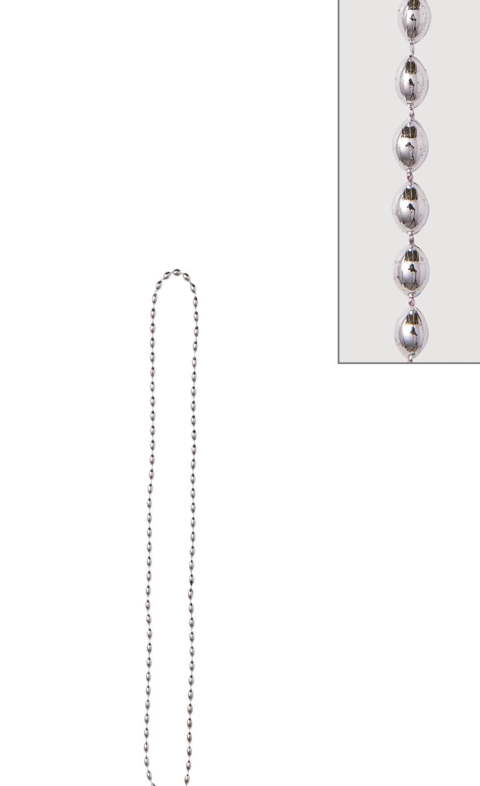 Party City Jewelry-Metallic Bead Necklace Silver