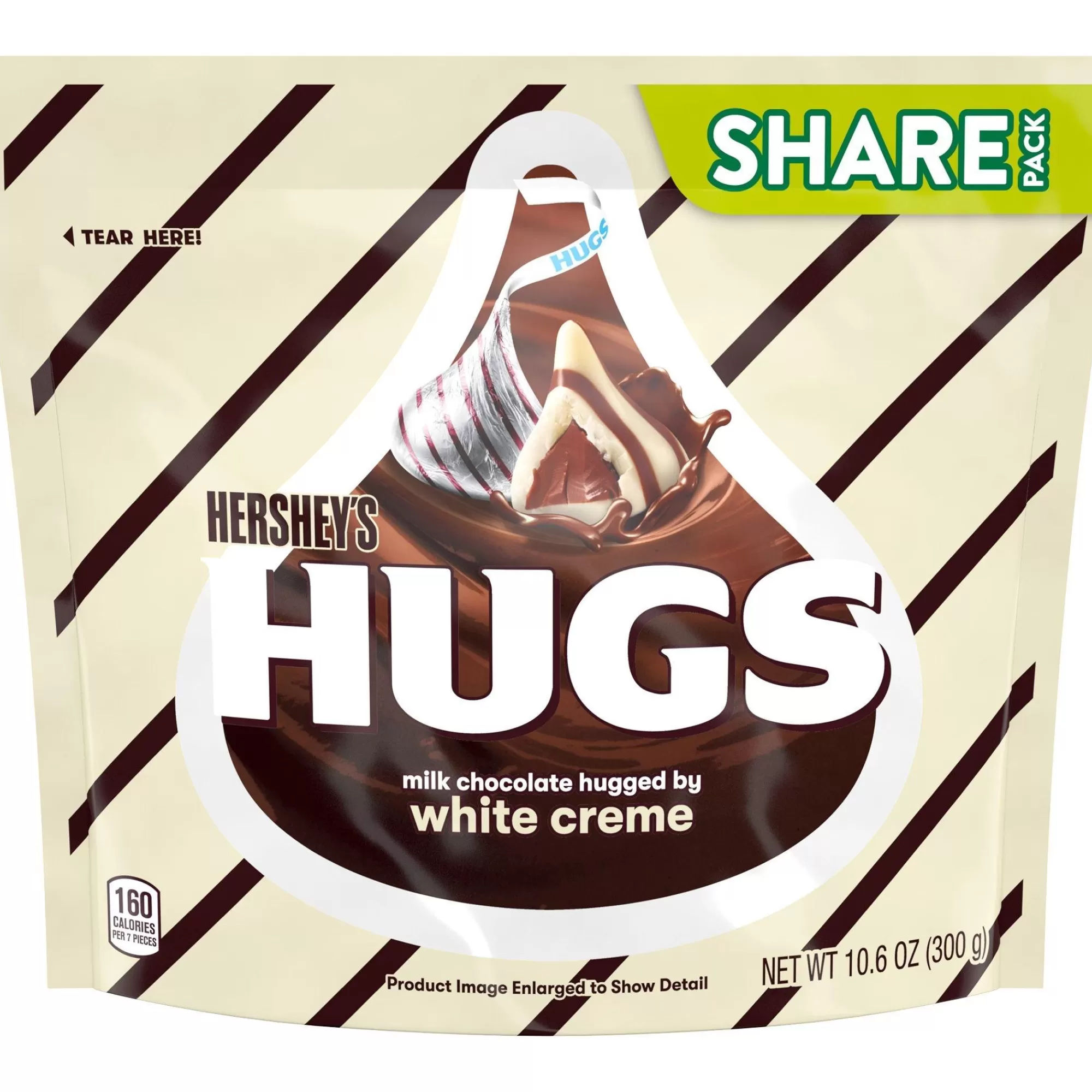 Hershey's Chocolate Candy-Milk Chocolate & White Creme Hugs Share Pack