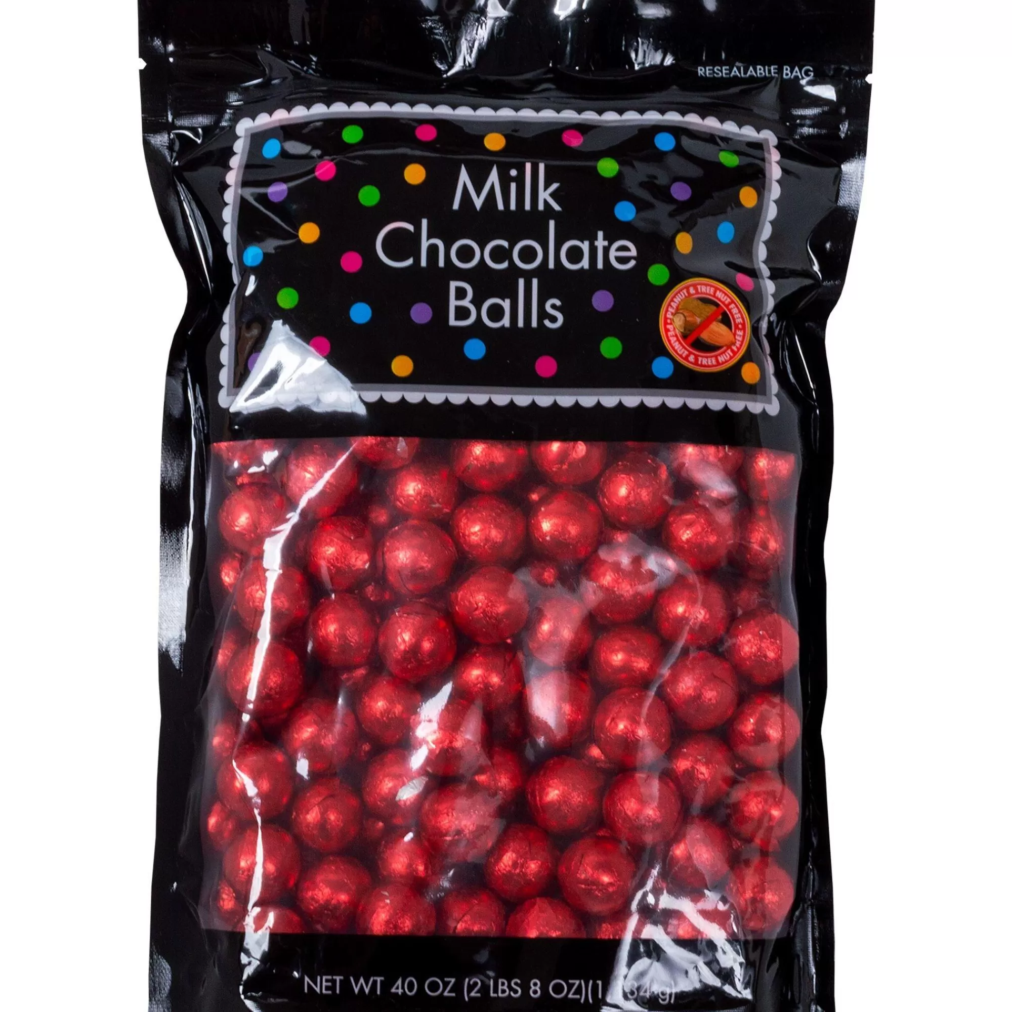 Party City Candy Buffet By Color-Milk Chocolate Balls, 40Oz Red