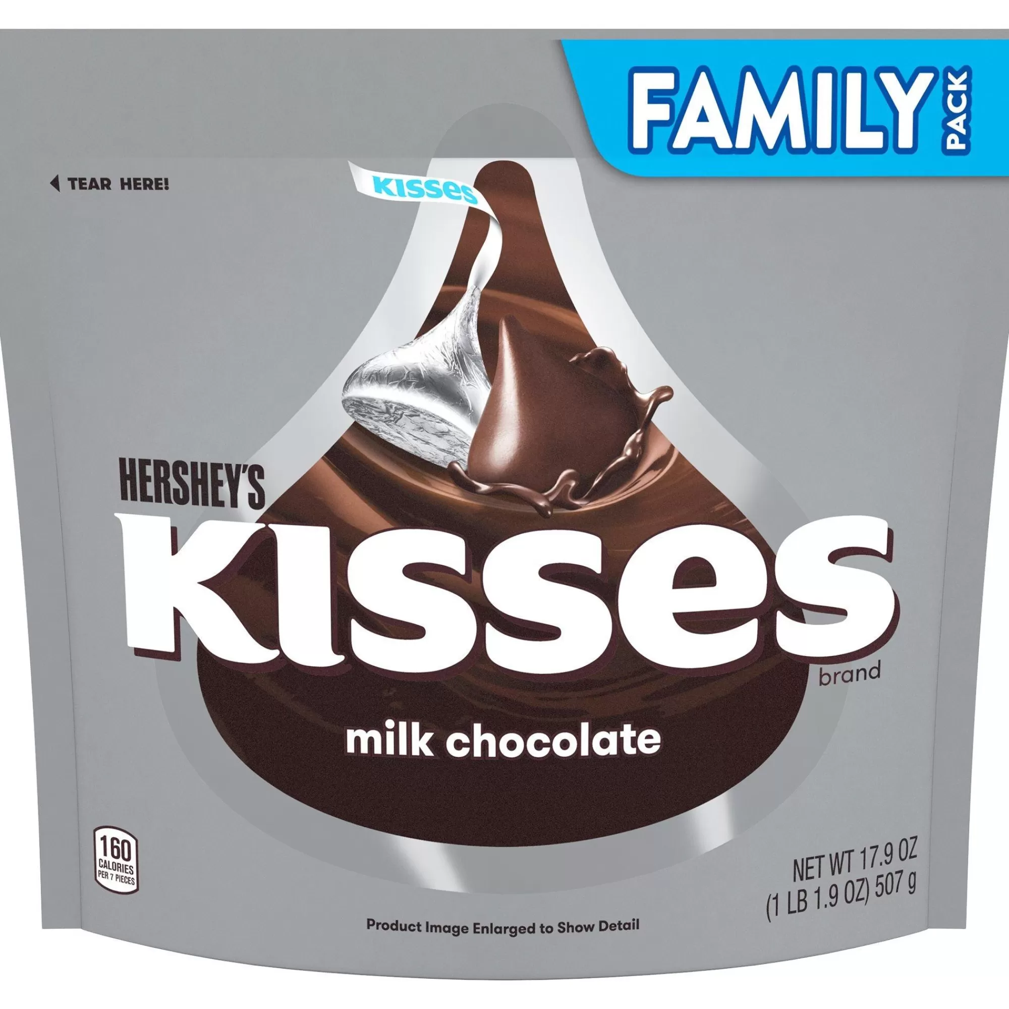 Hershey's Chocolate Candy-Milk Chocolate Kisses Family Pack