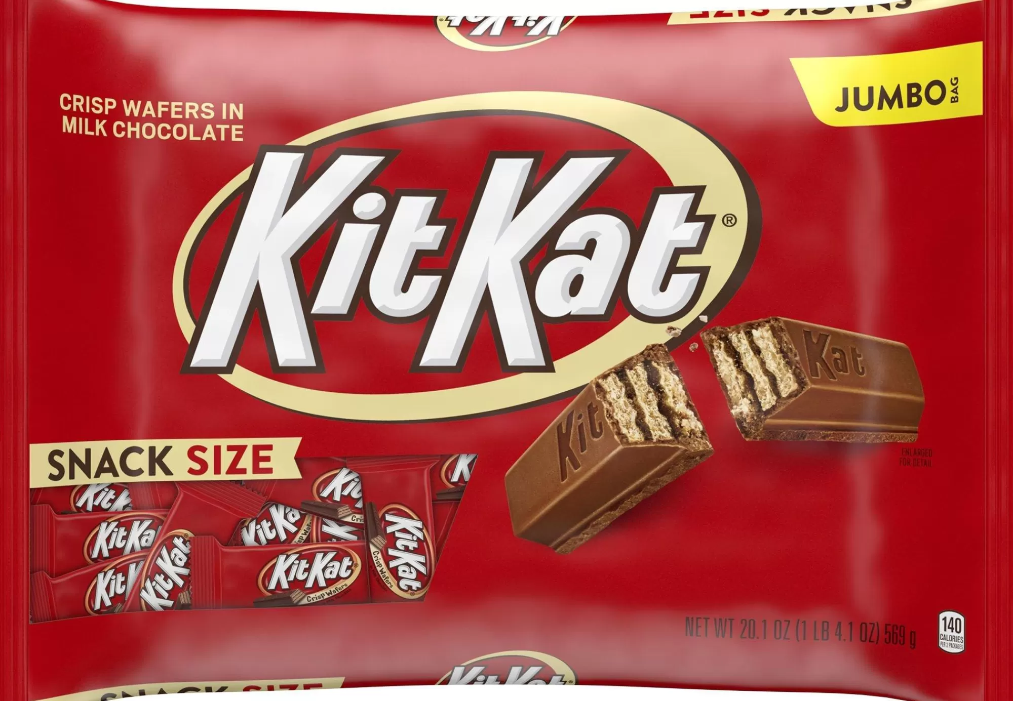 Kit Kat Bulk Candy-Milk Chocolate Snack Size Bars 40Ct