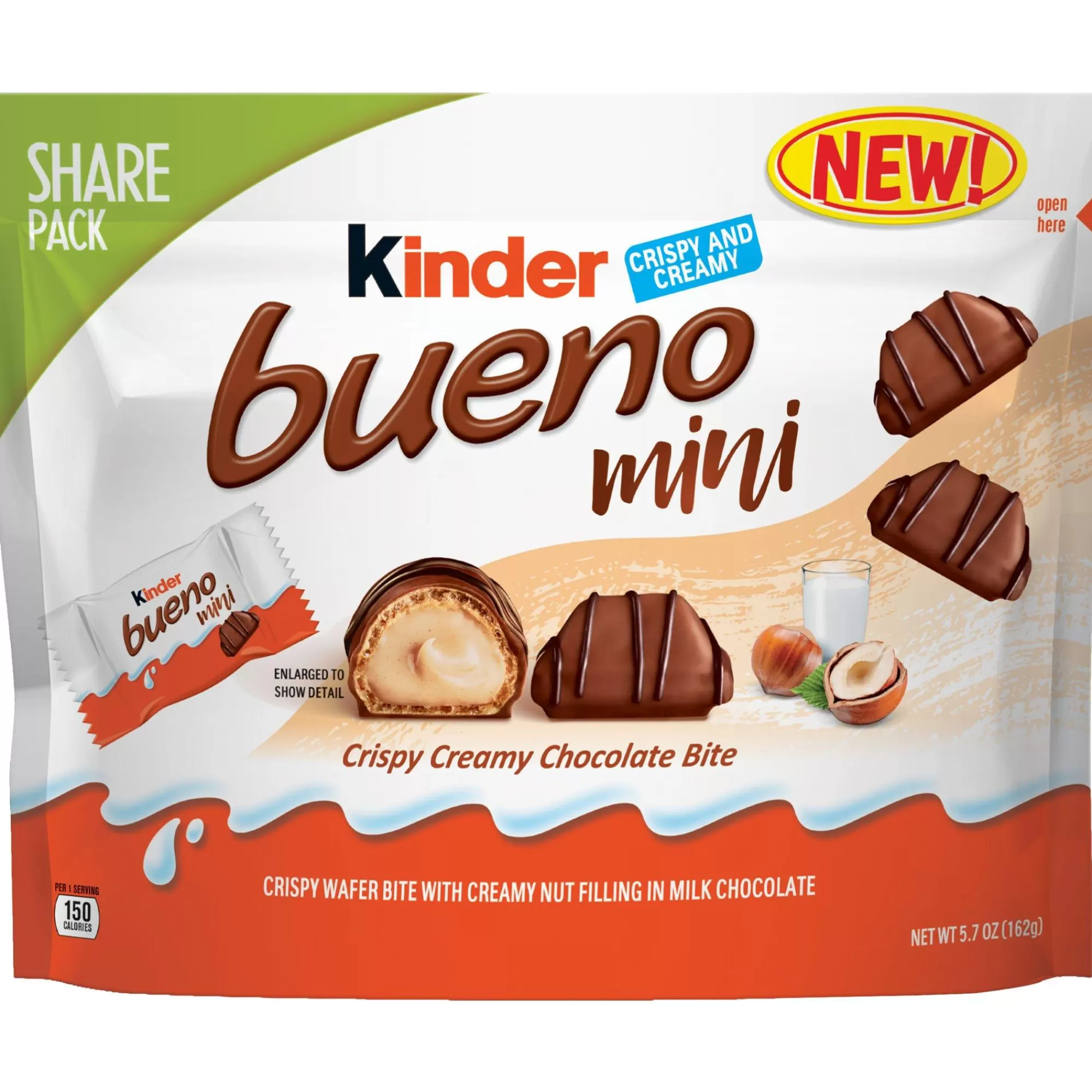 Party City Chocolate Candy-Mini Kinder Bueno Share Pack, 5.7Oz