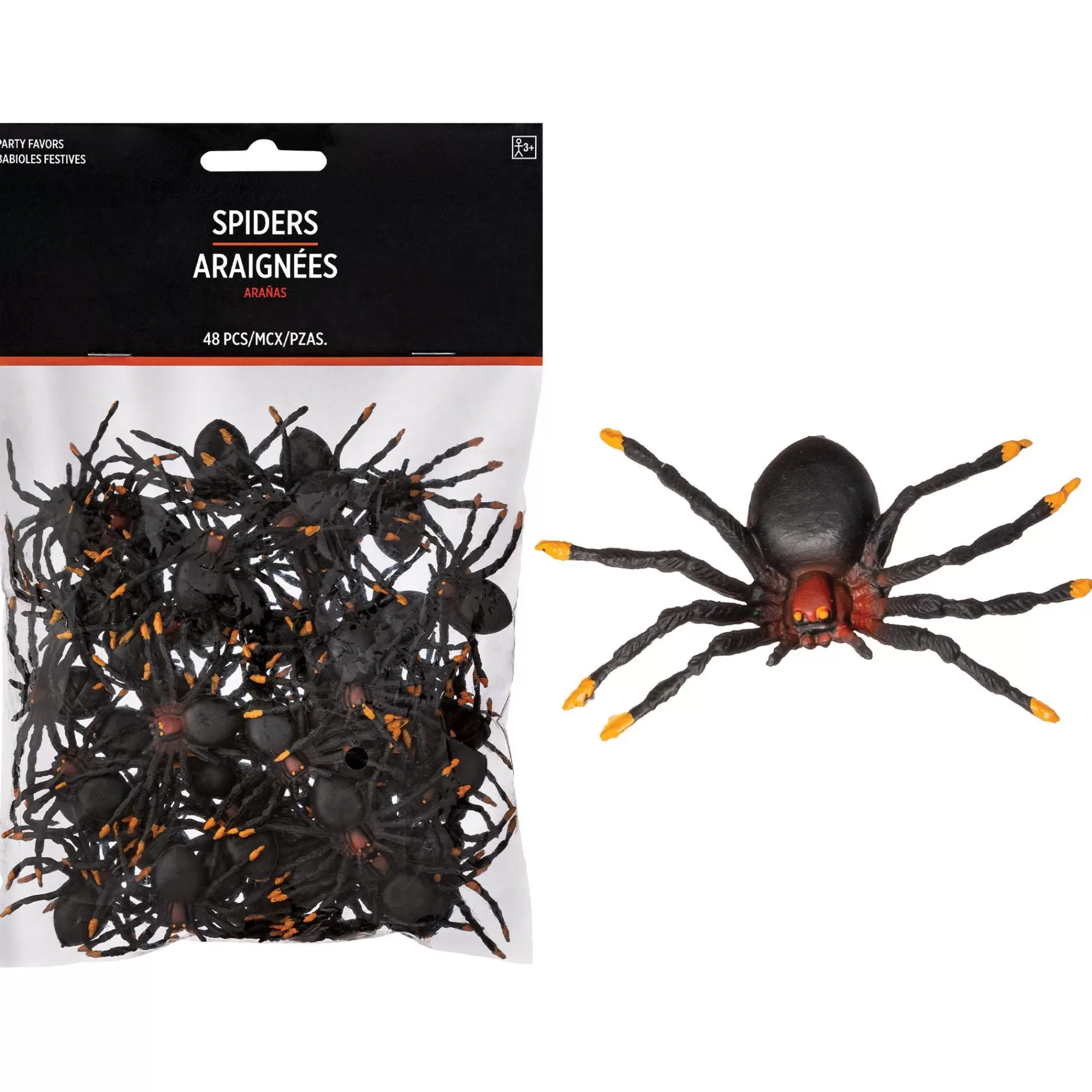 Party City Favors & Favor Bags | Mini Plastic Spiders, 1.5In X 2In, 48Ct