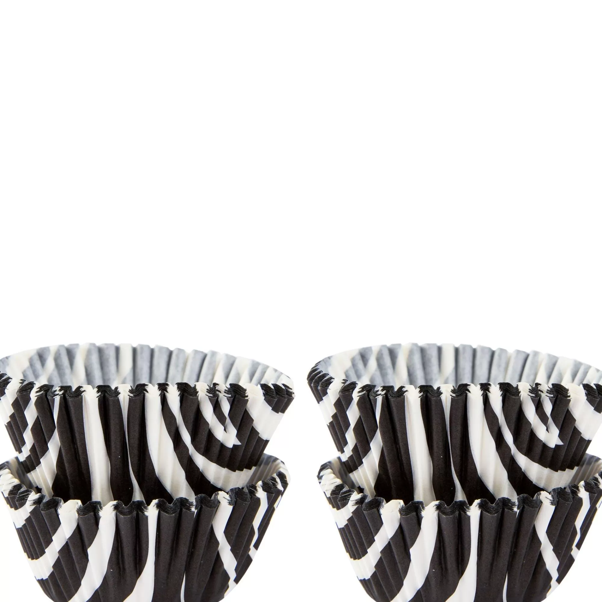 Party City Baking Cups-Mini Zebra Print Baking Cups 100Ct