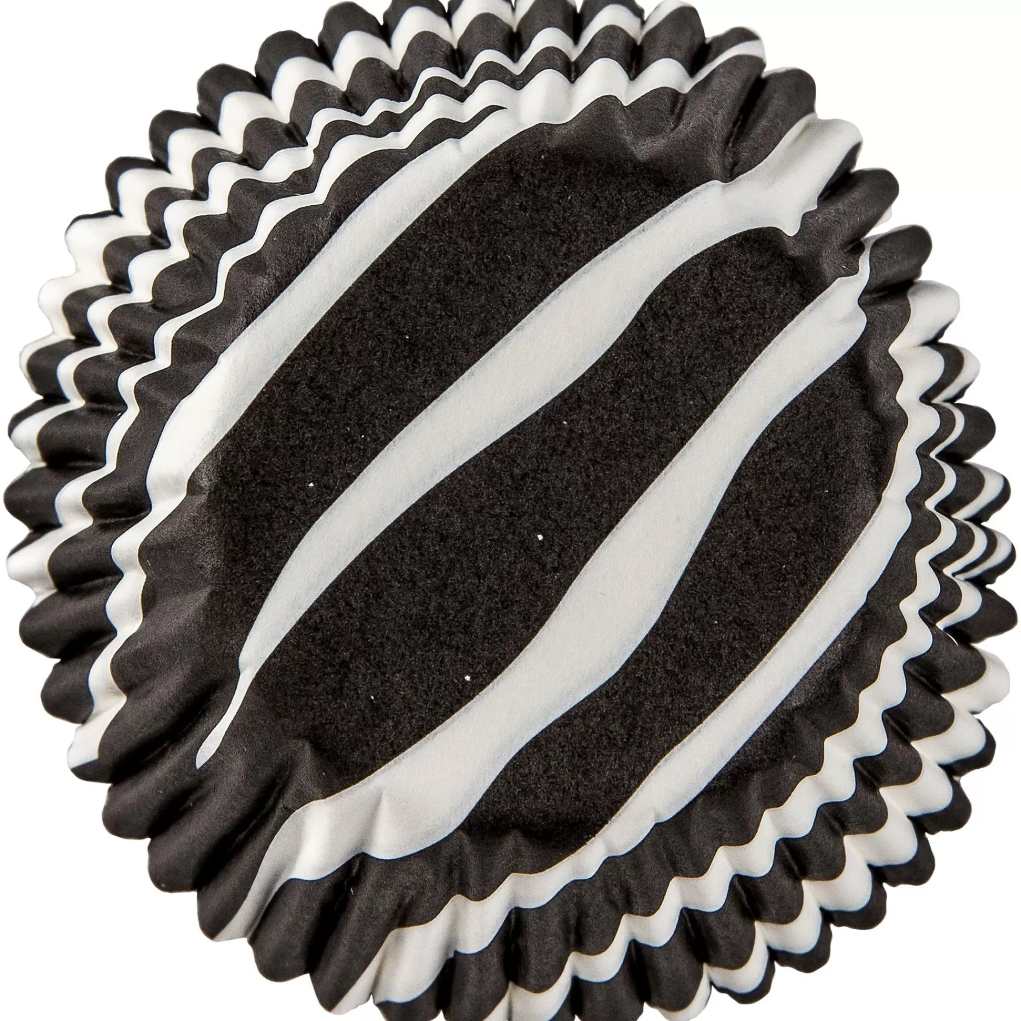 Party City Baking Cups-Mini Zebra Print Baking Cups 100Ct