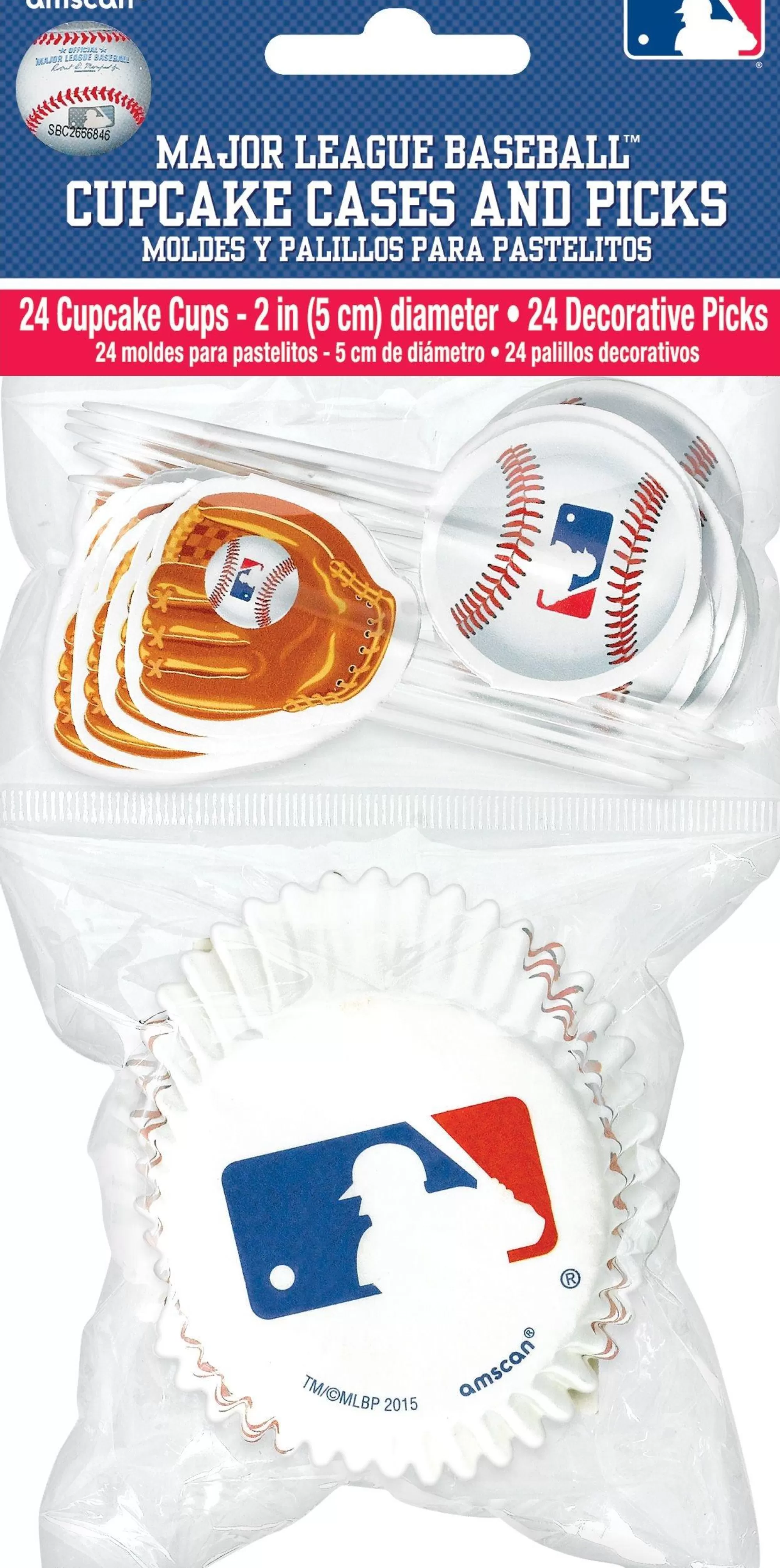 MLB Baking Supplies- Baseball Cupcake Decorating Kit For 24