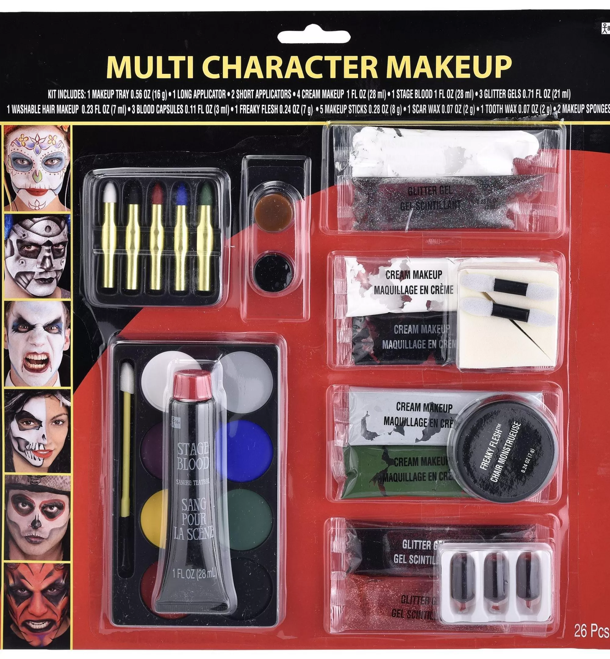 Party City Makeup-Multi-Character Makeup Kit 26Pc