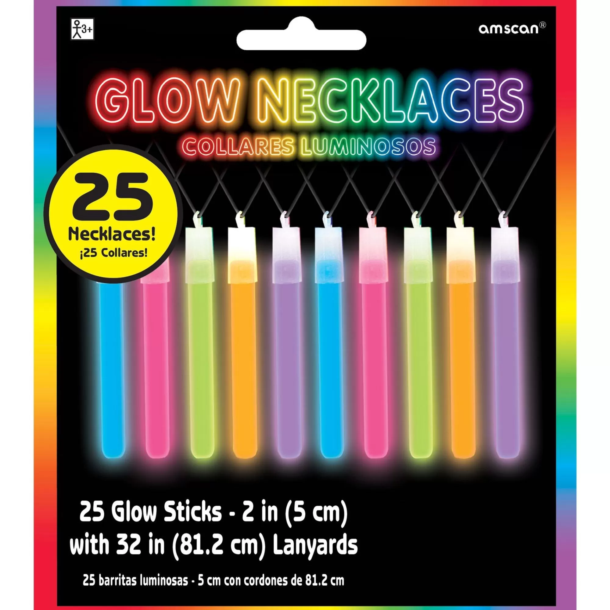 Party City Glow Sticks & Safety Lights | Multicolor Glow Stick Necklaces 25Ct