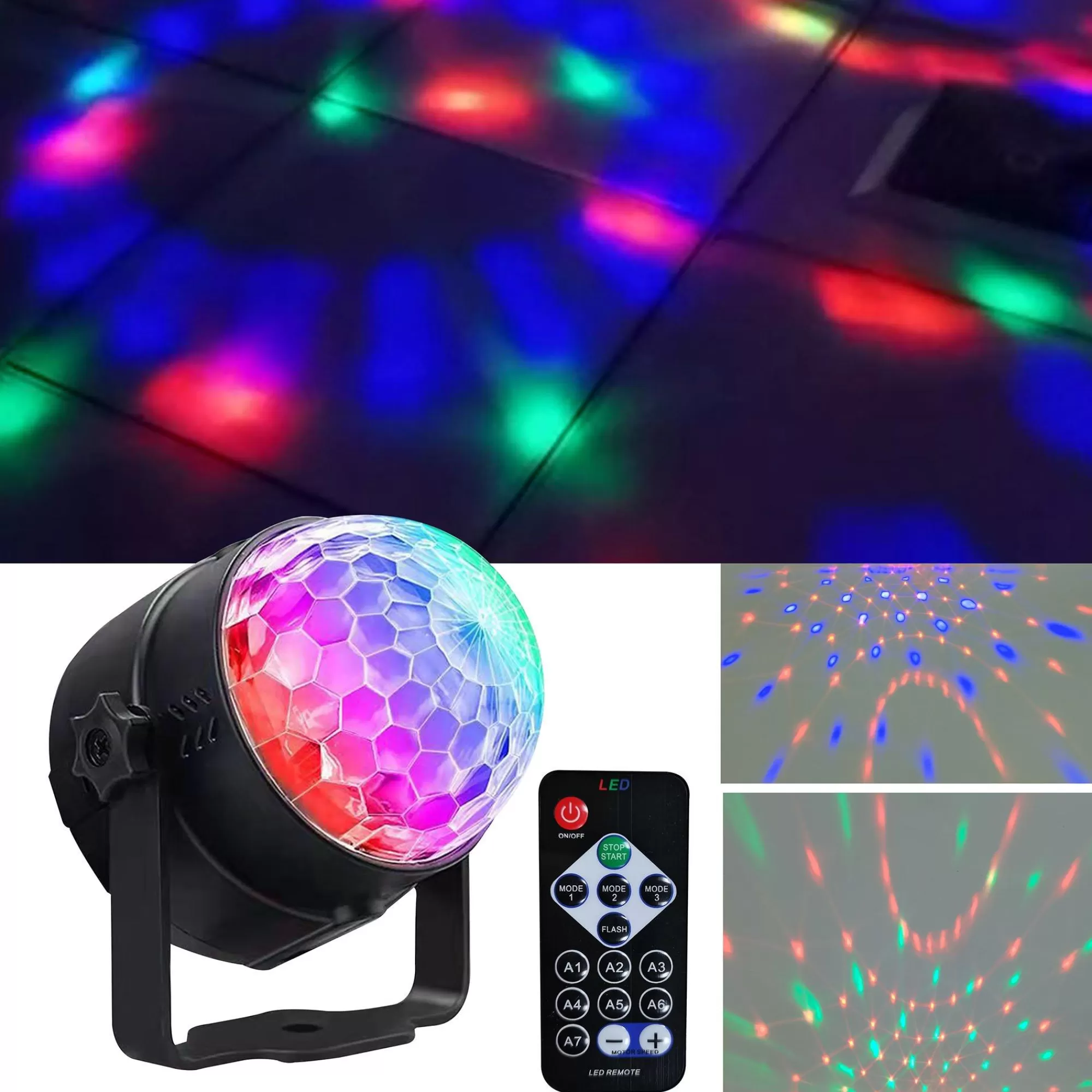 Party City Strobe Lights & Black Lights | Multicolor Led Disco Projector With Remote