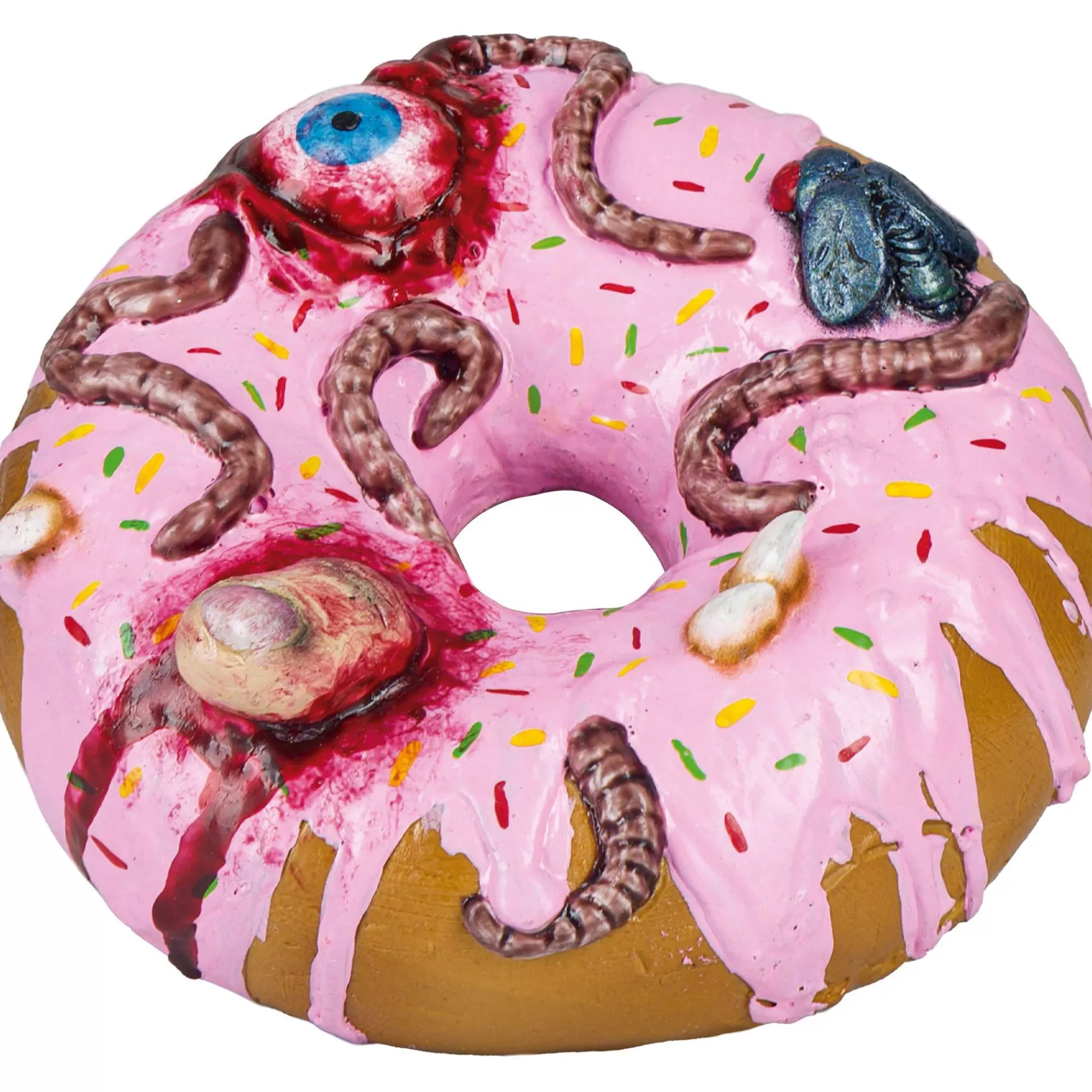 Party City Creepy Carnival | Nasty Donut Latex Prop, 4.5In X 2In