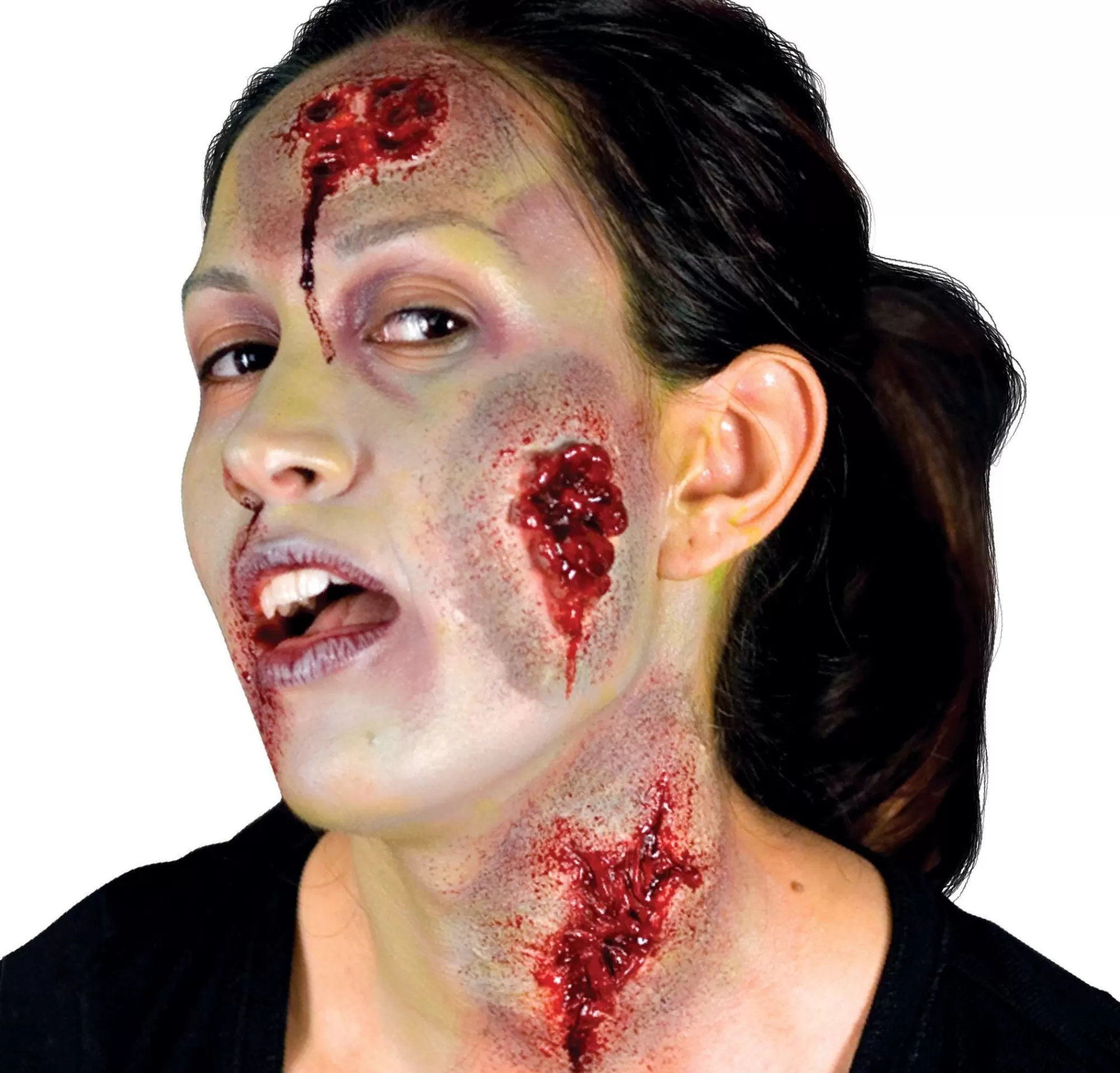 Party City Makeup-Oozing Wound Prosthetics 3Pc