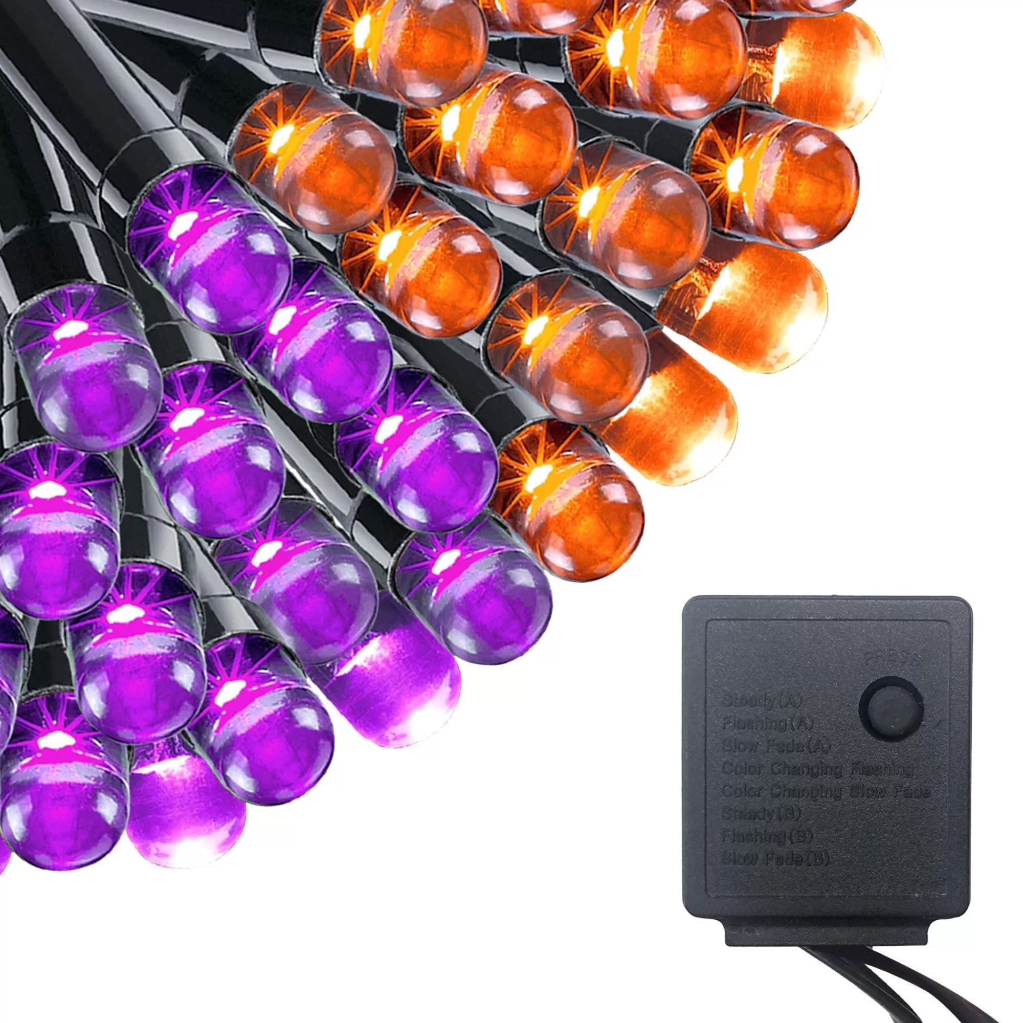 Party City Strobe Lights & Black Lights | Orange & Purple String Lights