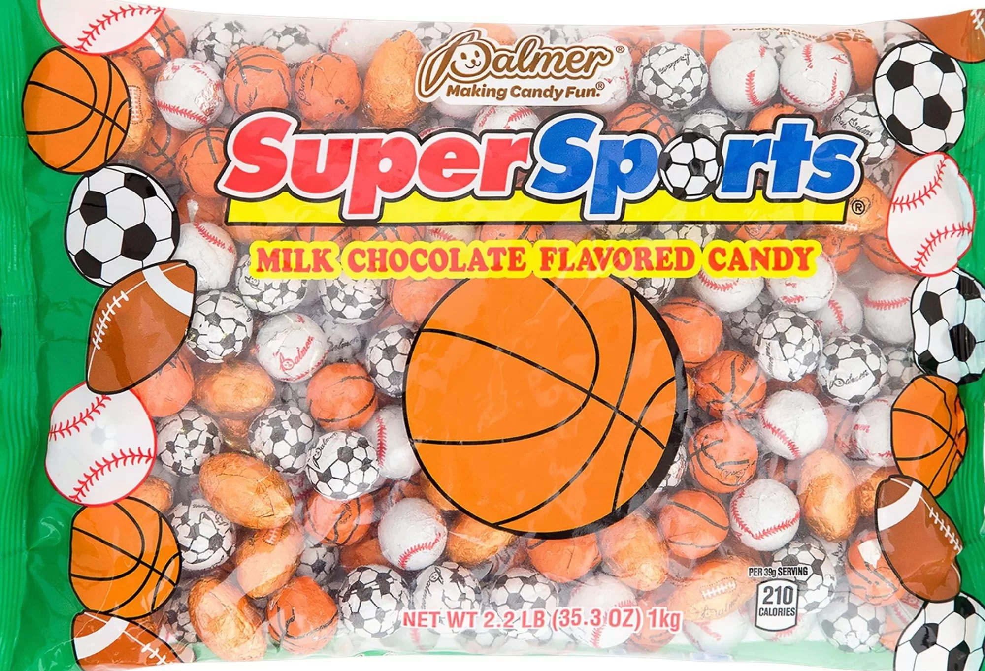 Party City Chocolate Candy-Palmer Supersports Chocolate Balls 185Pc