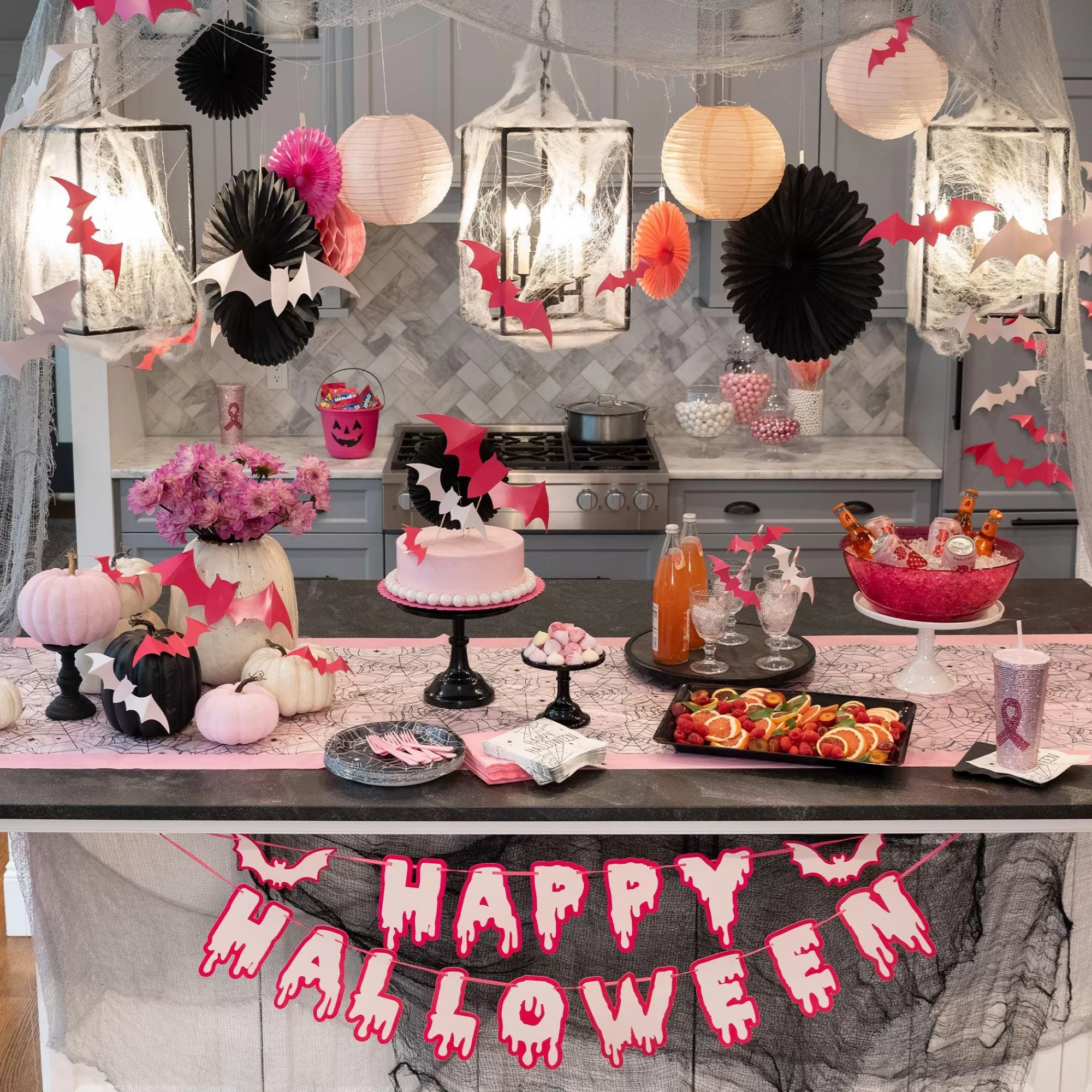 Party City Trunk Or Treat | Pink Jack-O'-Lantern Treat Bucket