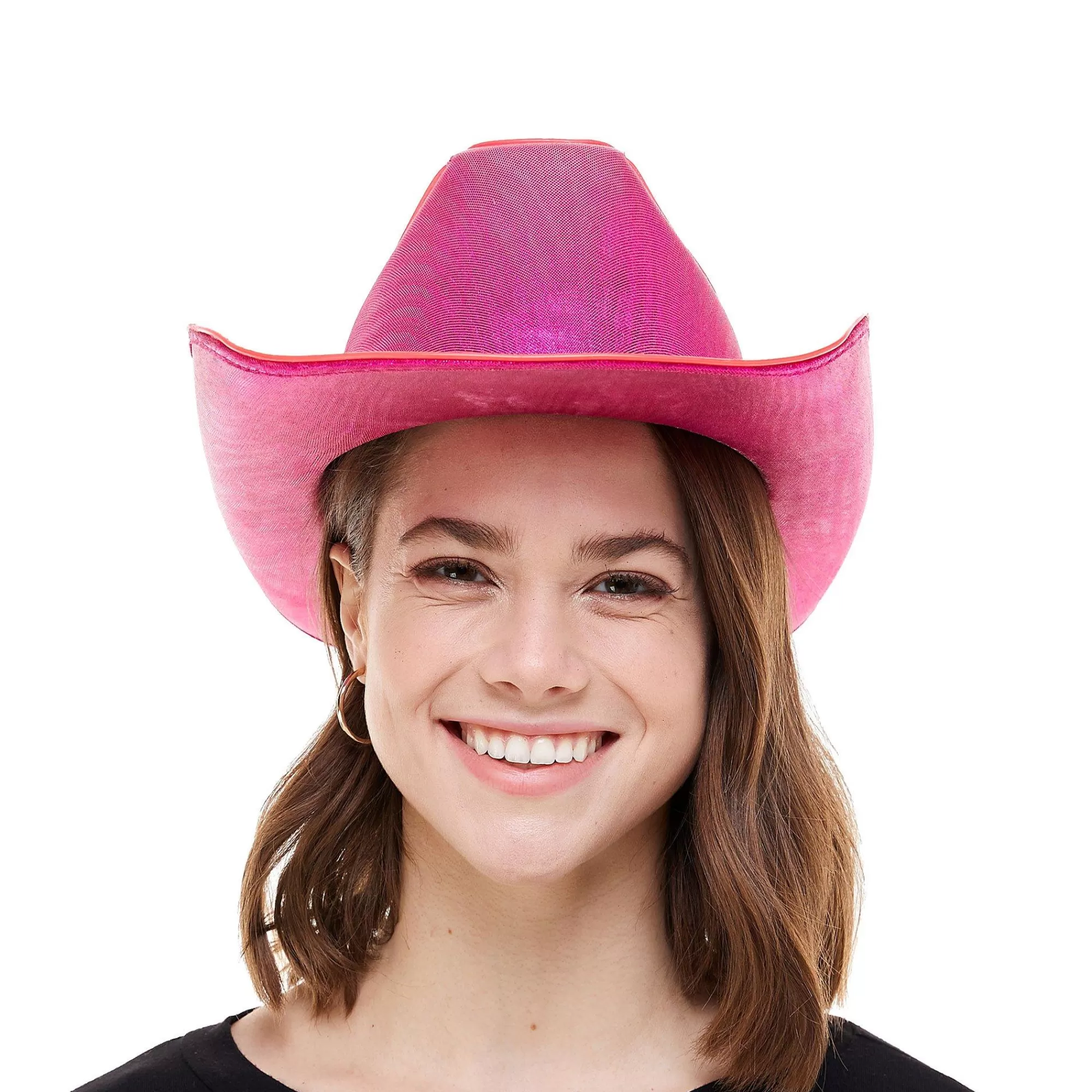 Party City Cowboy-Pink Light-Up Cowboy Hat