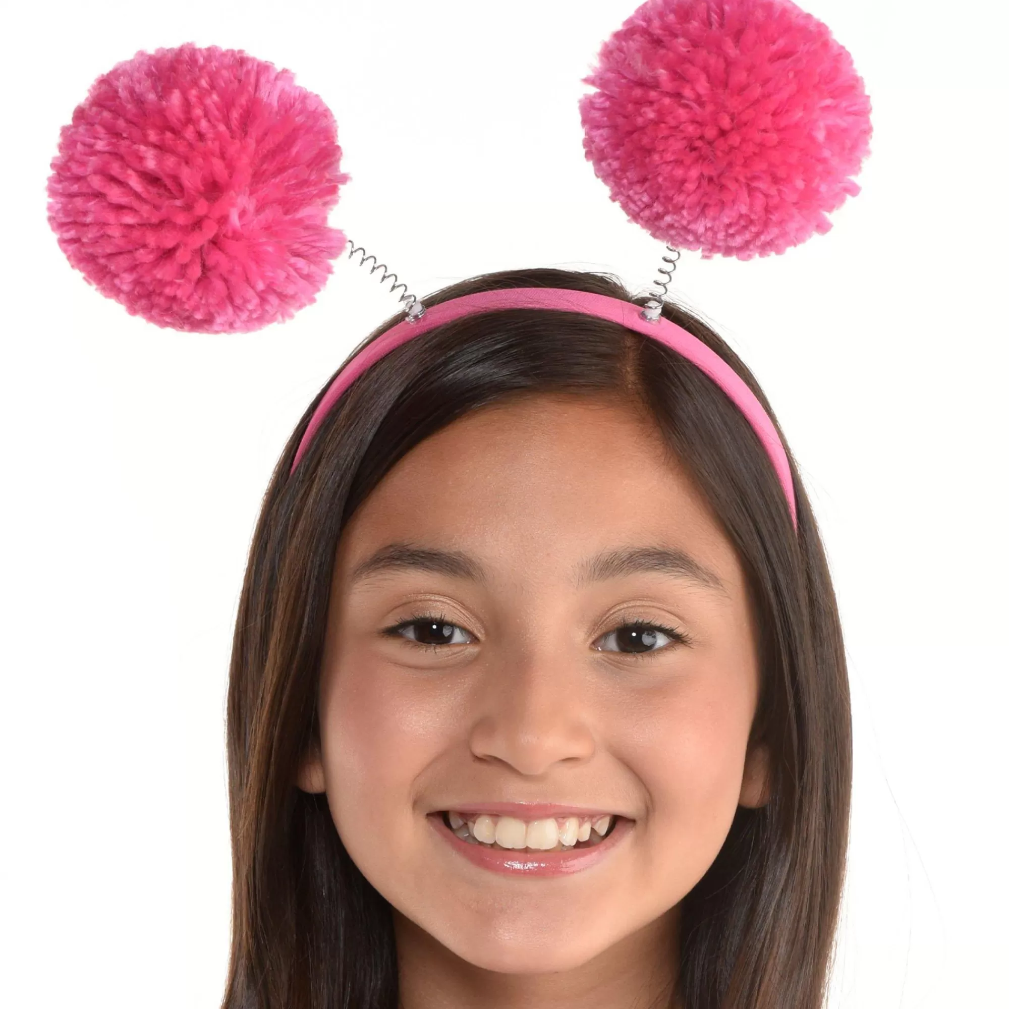 Party City Headbands, Tails-Pink Pom-Pom Head Bopper Hot Pink