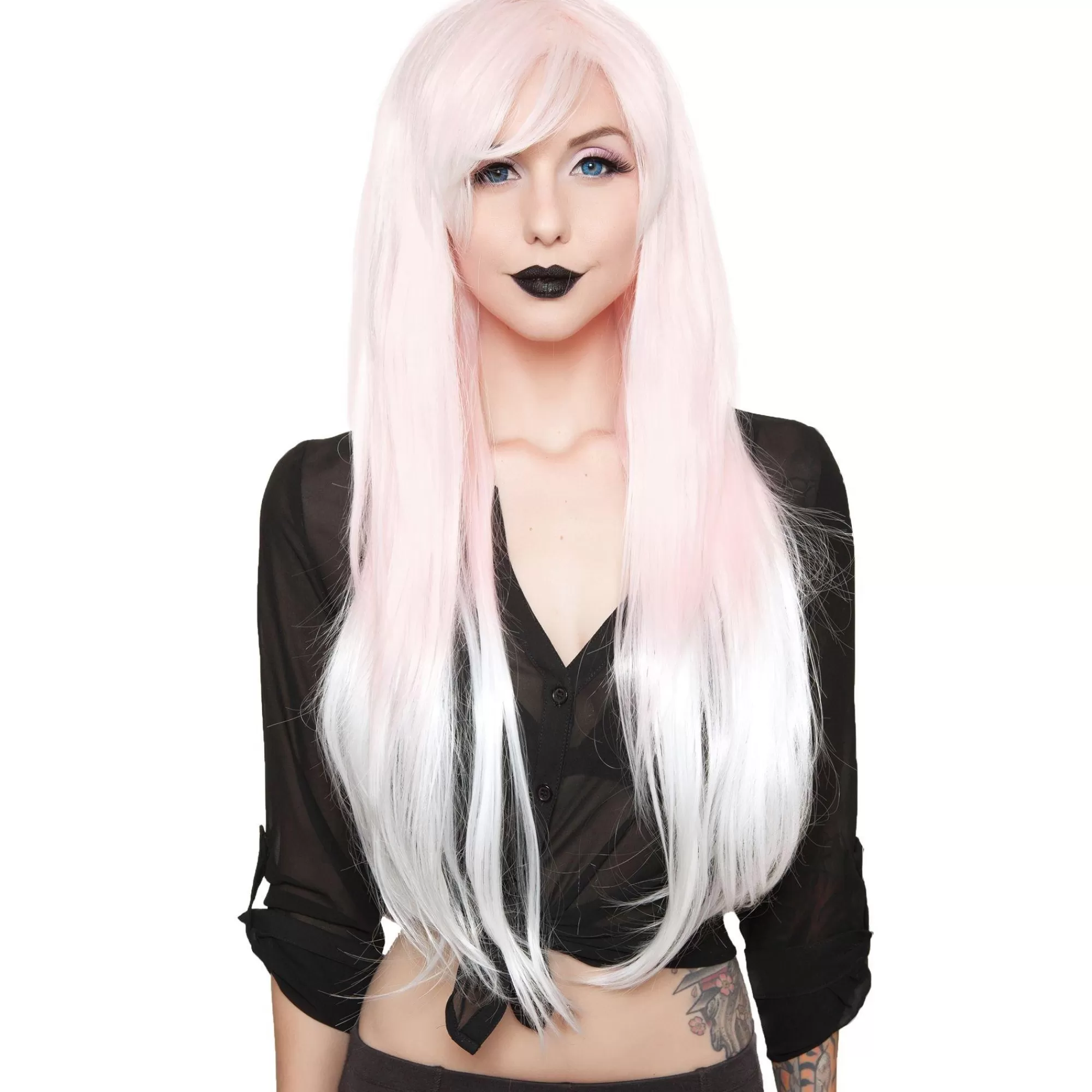 Party City Wigs-Pink To White Ombre Wig