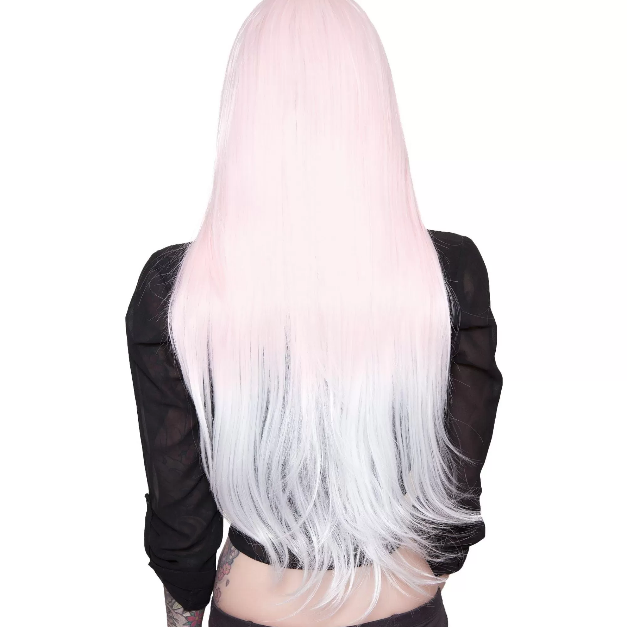 Party City Wigs-Pink To White Ombre Wig