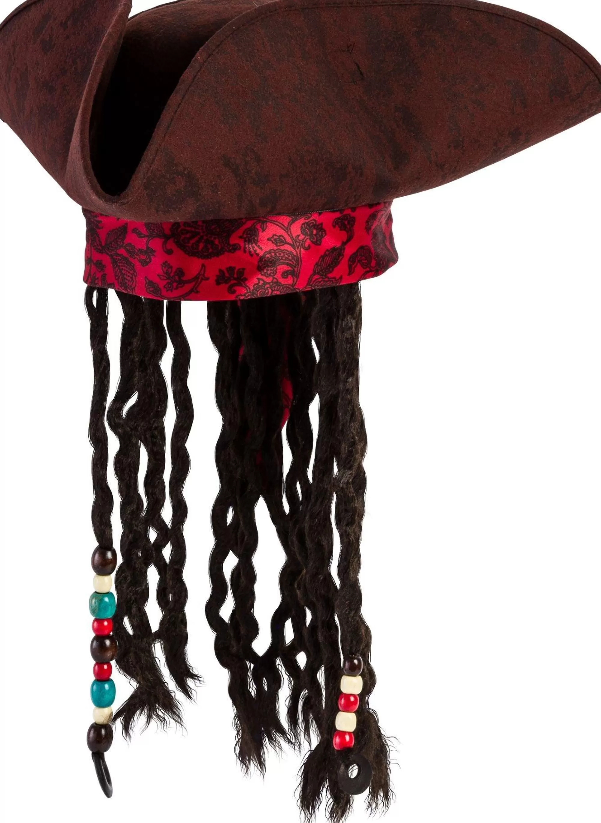 Party City Pirate-Pirates Of The Caribbean Hat With Braids