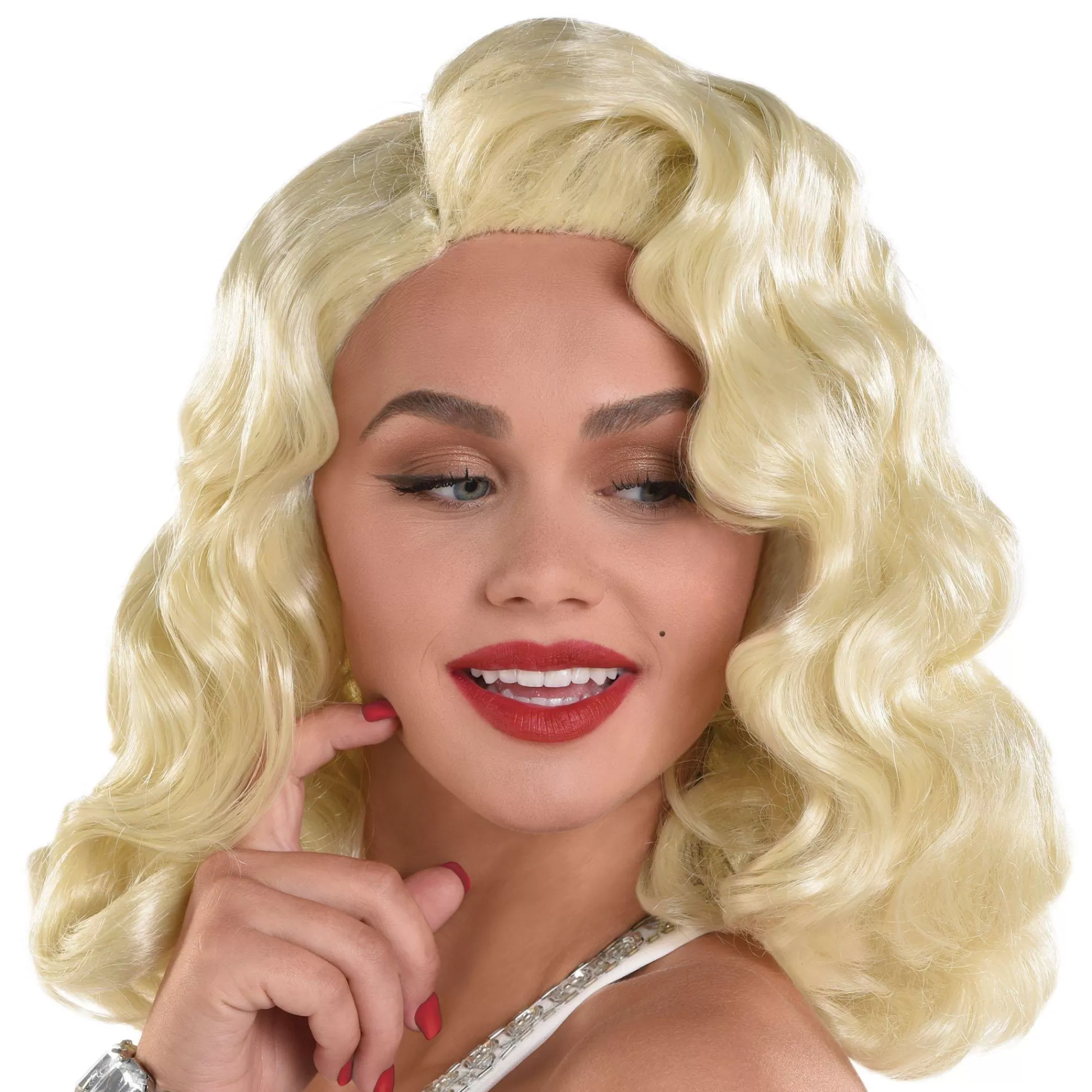 Party City Wigs-Platinum Blond Finger Wave Wig, 14In - Old Hollywood