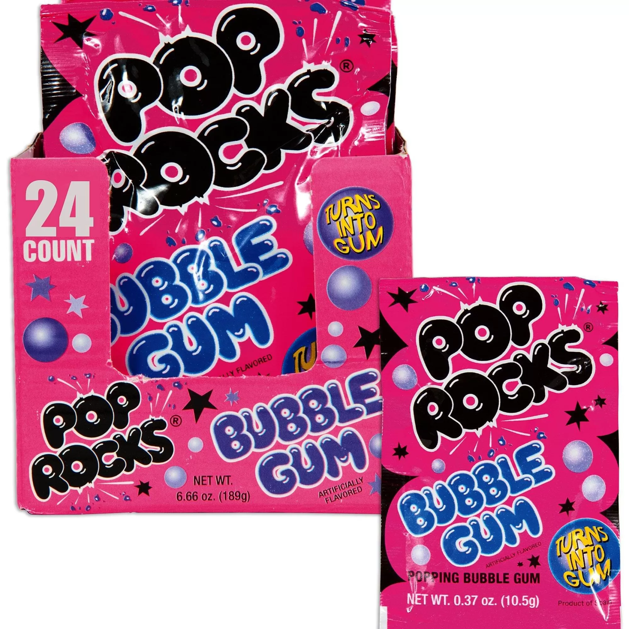 Pop Rocks Bulk Candy- Bubble Gum 24Ct