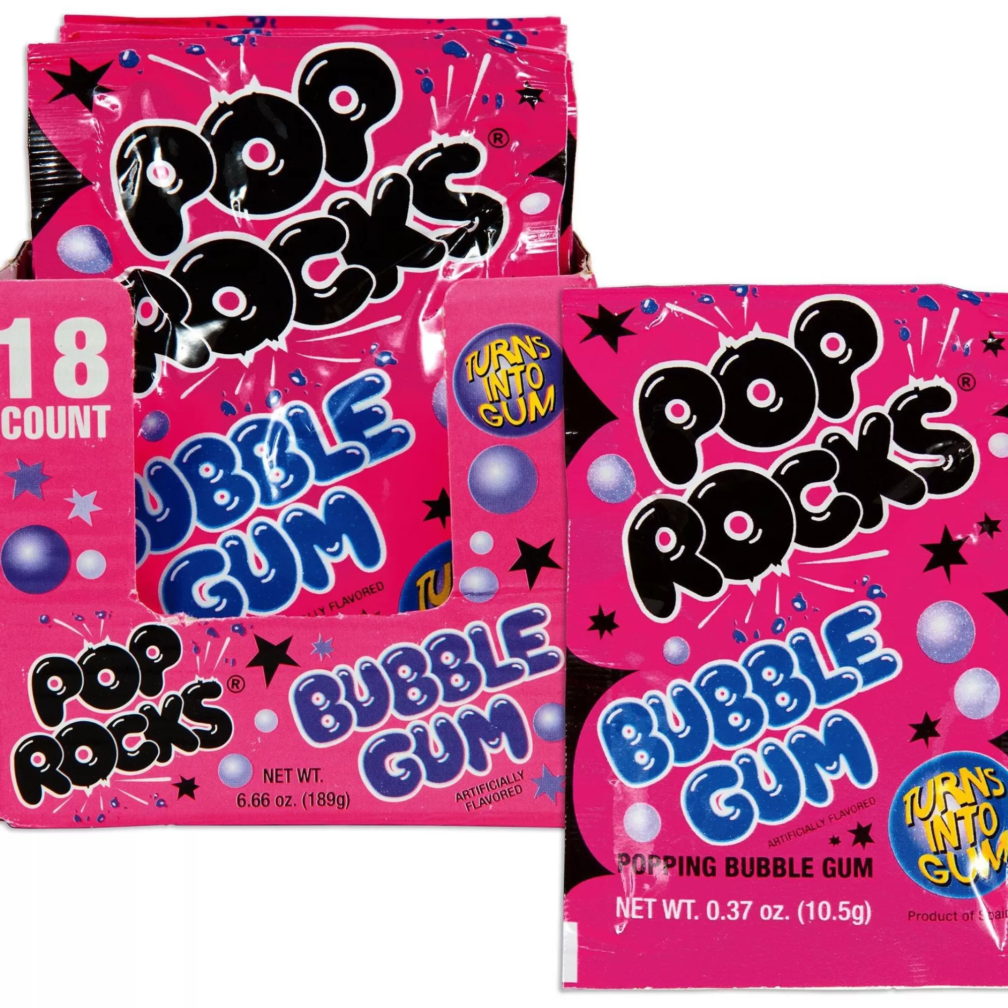 Pop Rocks Bulk Candy- Bubble Gum 24Ct