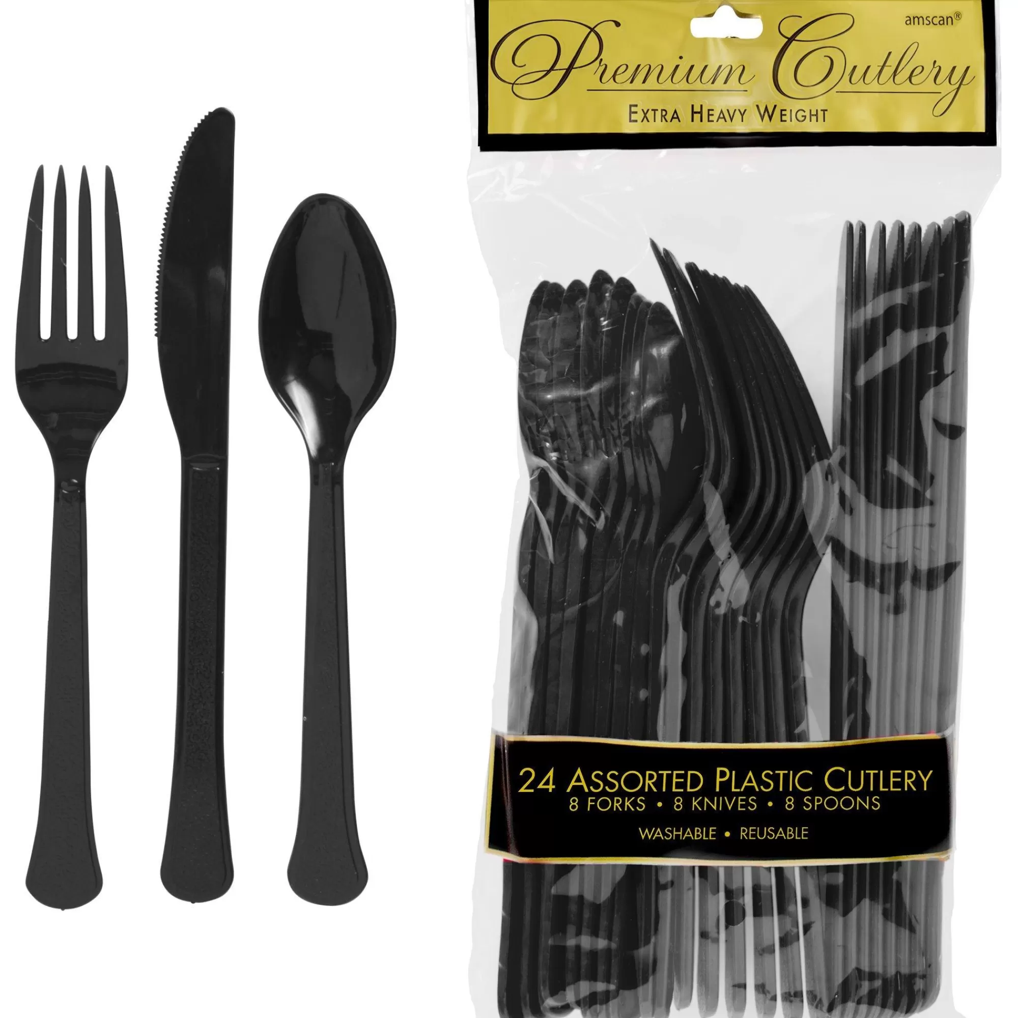 Party City The Nightmare Before Christmas | Premium Plastic Cutlery Set 24Ct