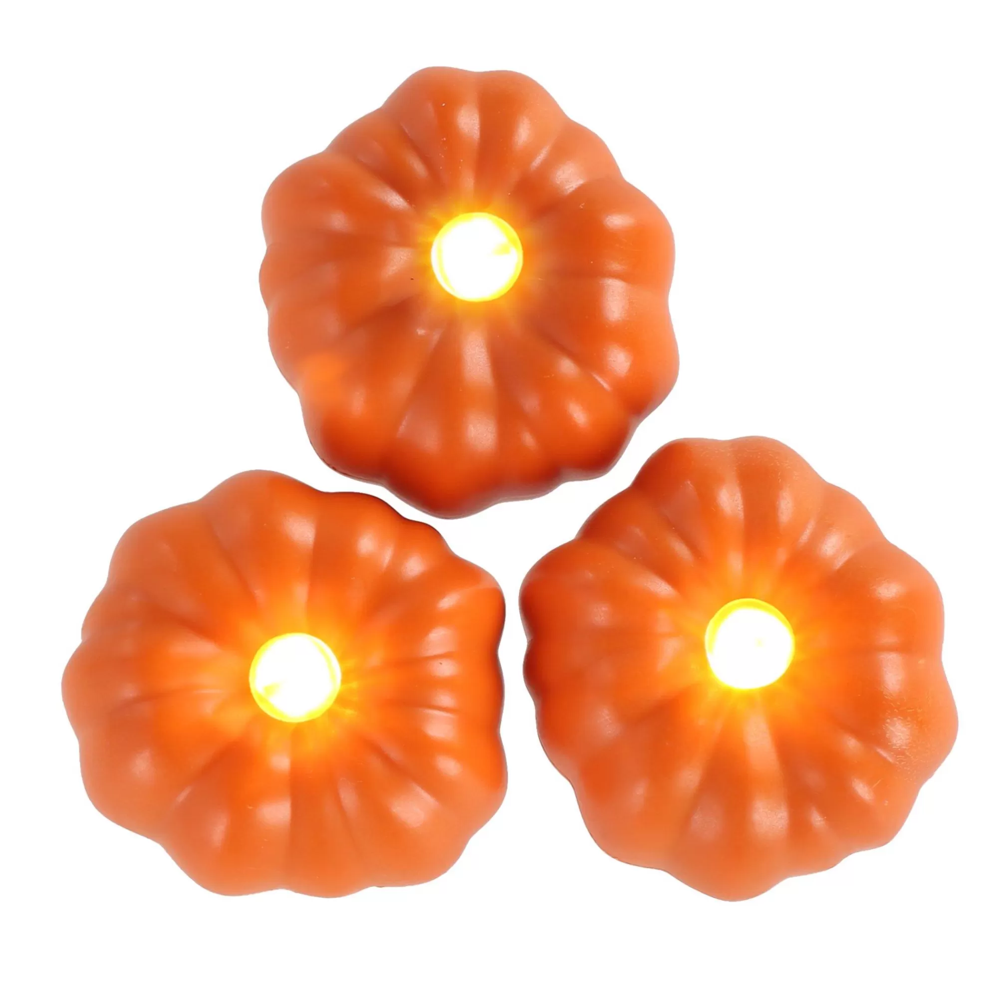 Party City Pumpkin Carving Kits | Pumpkin Led Plastic Tealights, 3Ct