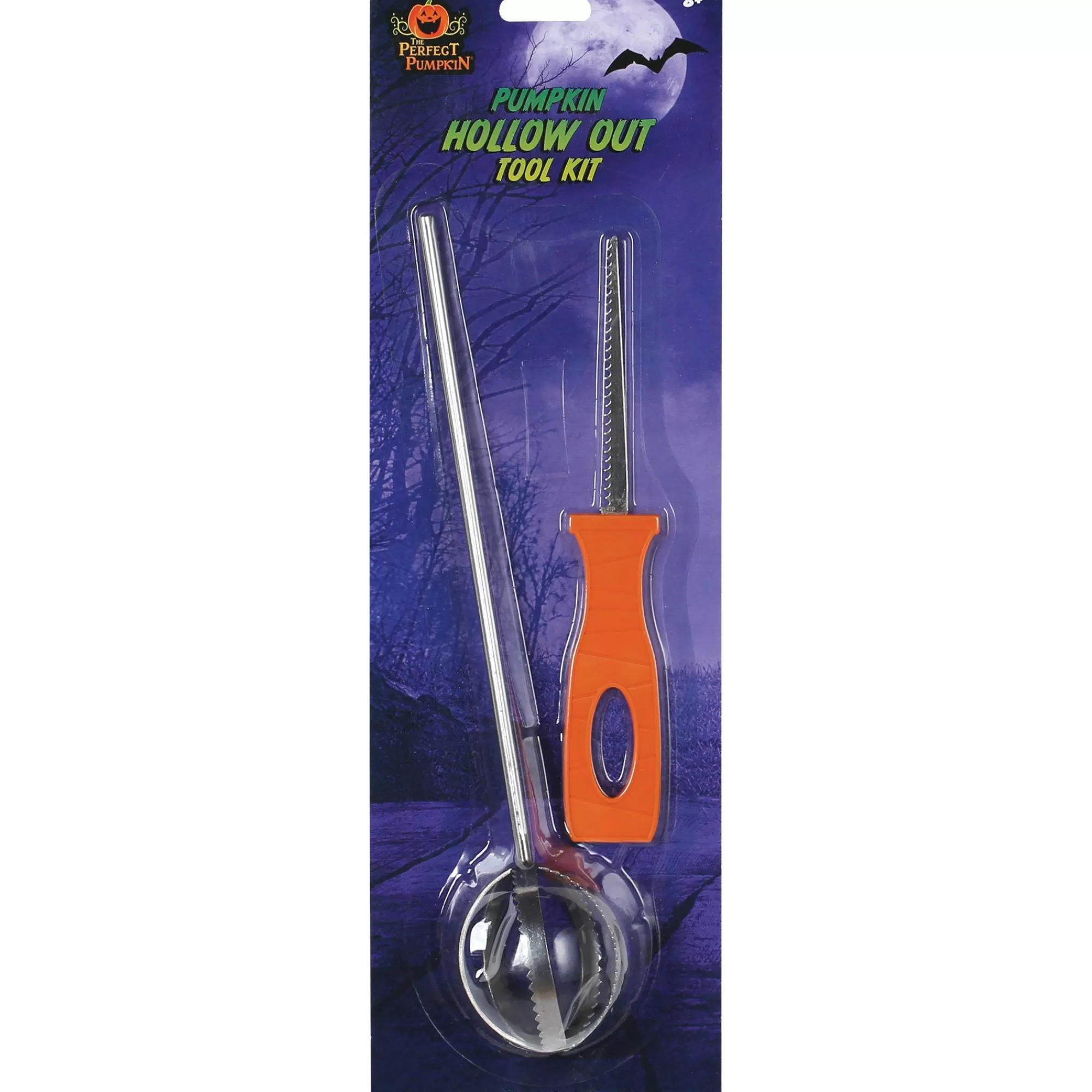 Party City Pumpkin Carving Kits | Pumpkin Stainless & Plastic Hollow Out Tool Kit, 2Pc