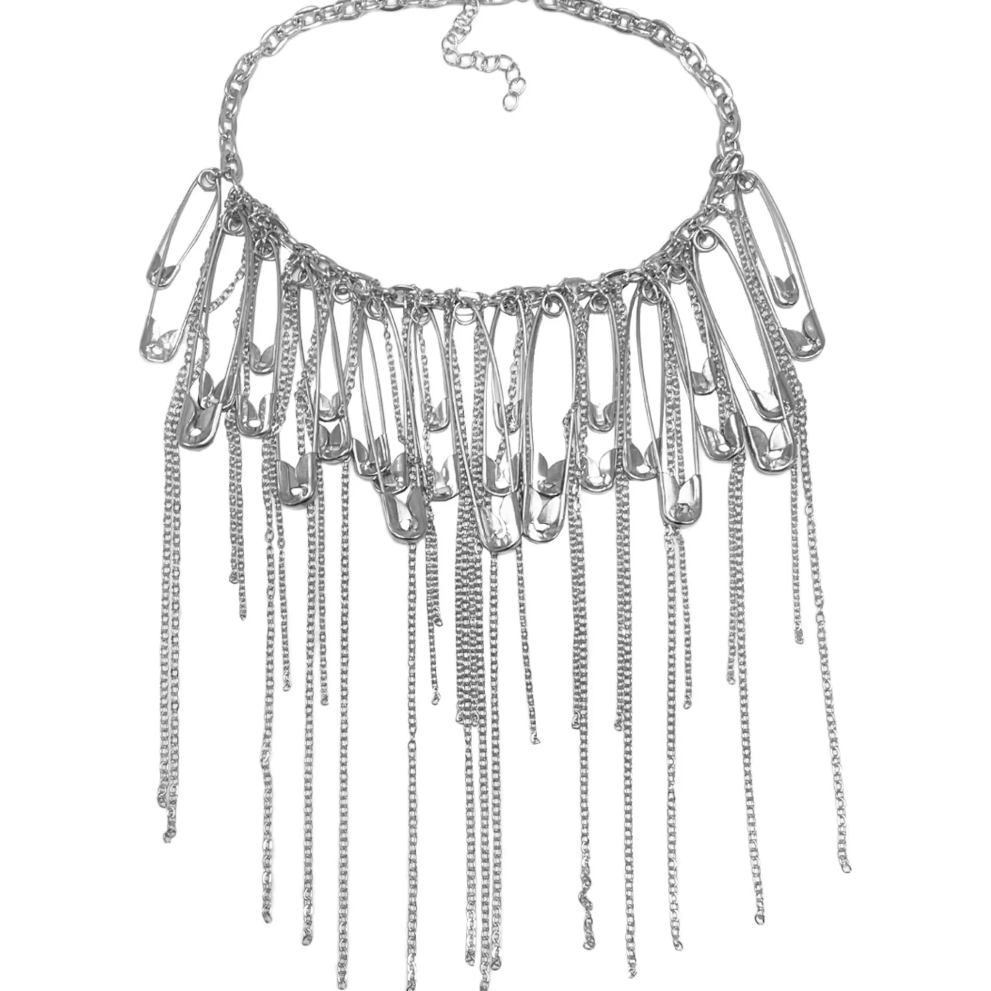 Party City Jewelry-Punk Rock Silver Safety Pin Necklace