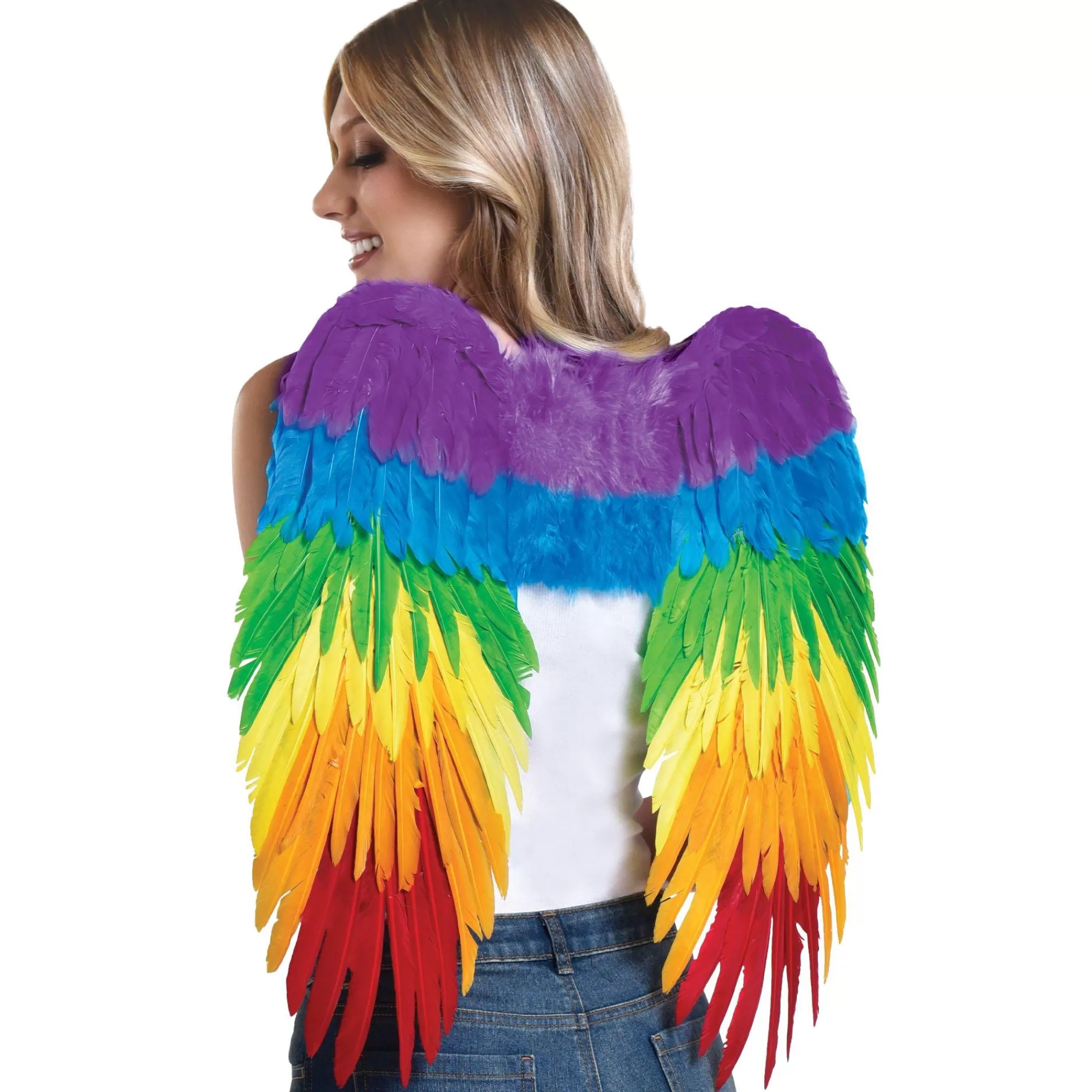 Party City Wings-Rainbow Feather Wings, 15In