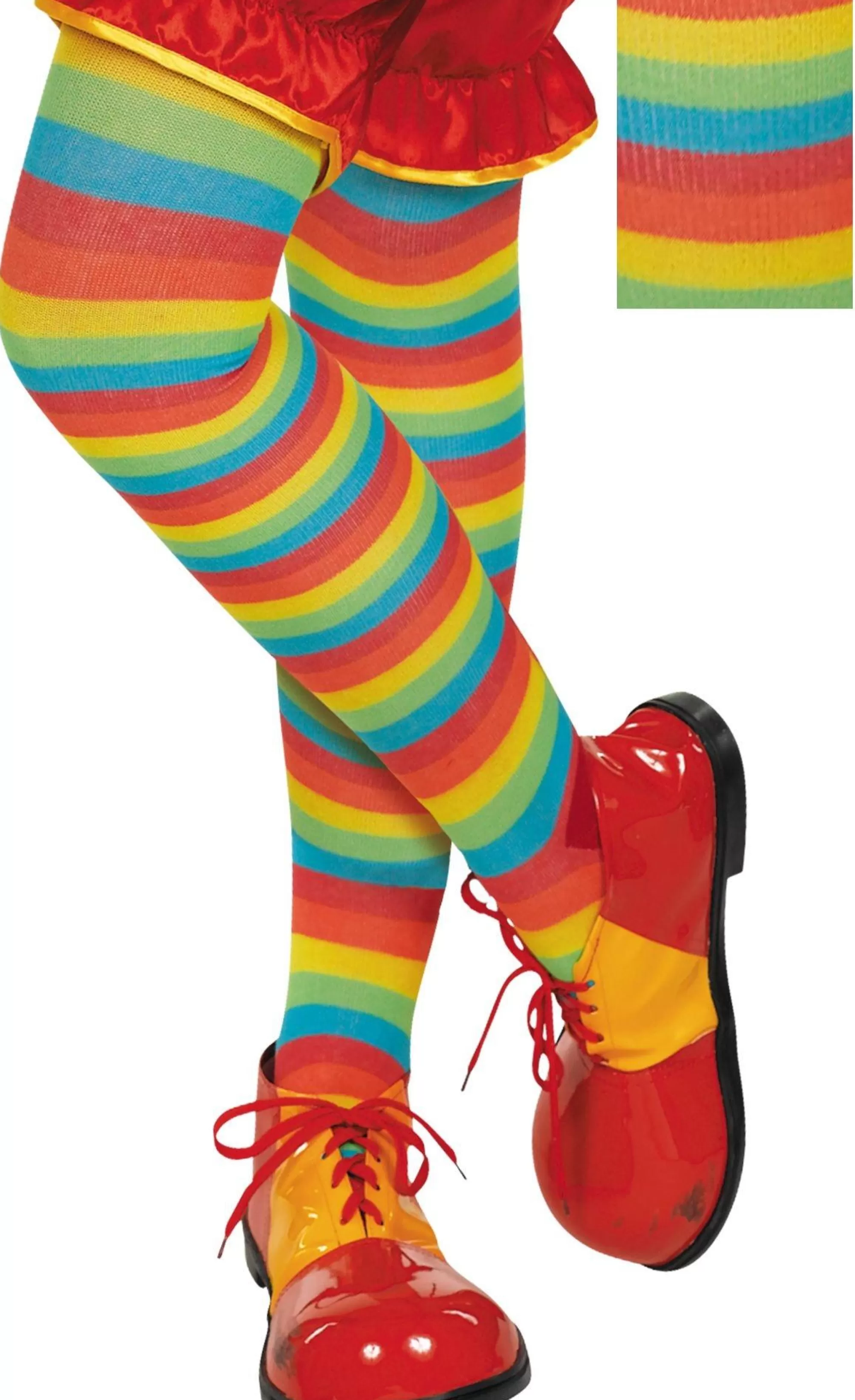 Party City Tights-Rainbow Striped Tights