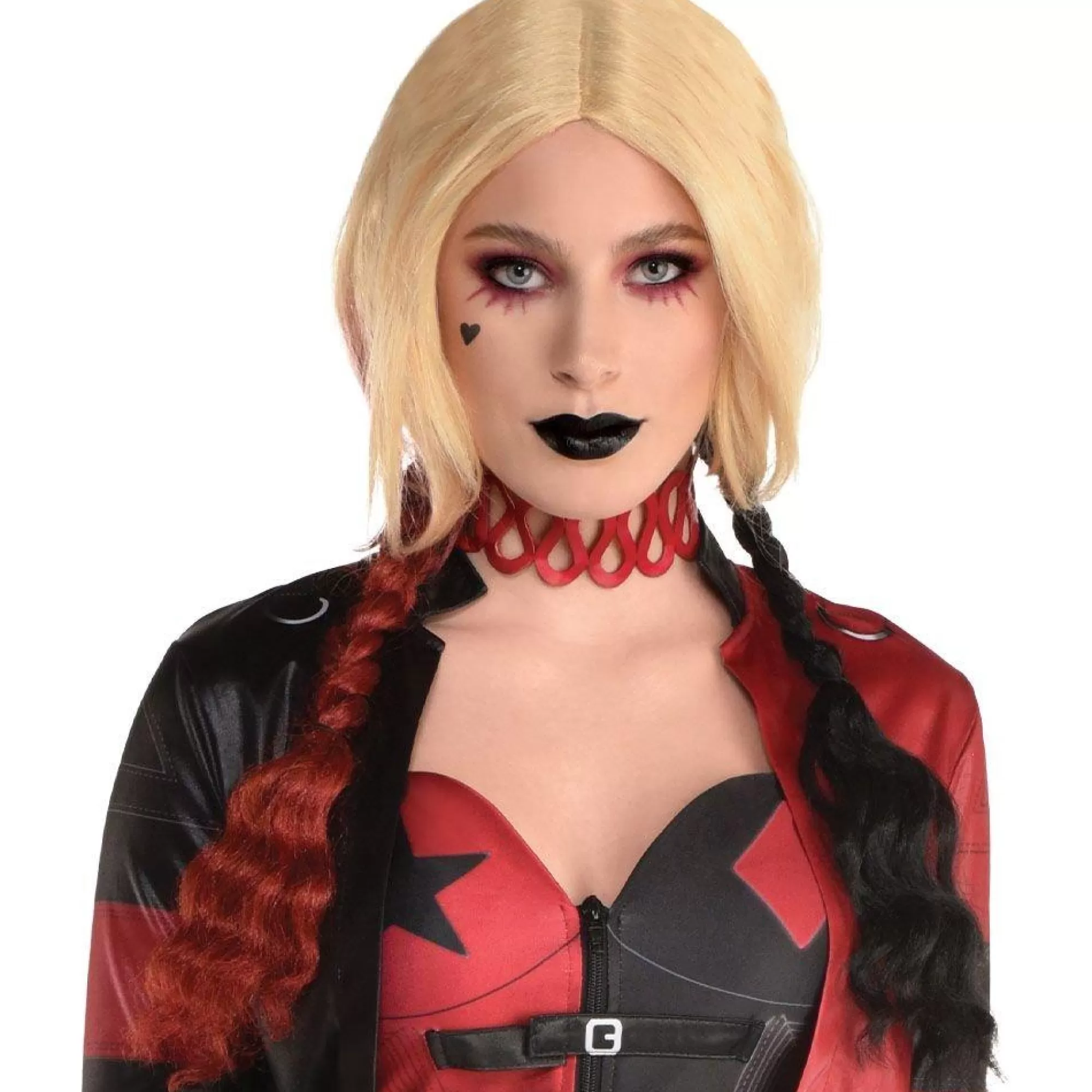 DC Comics Wigs-Red & Black Pigtails Harley Quinn Wig - Suicide Squad 2