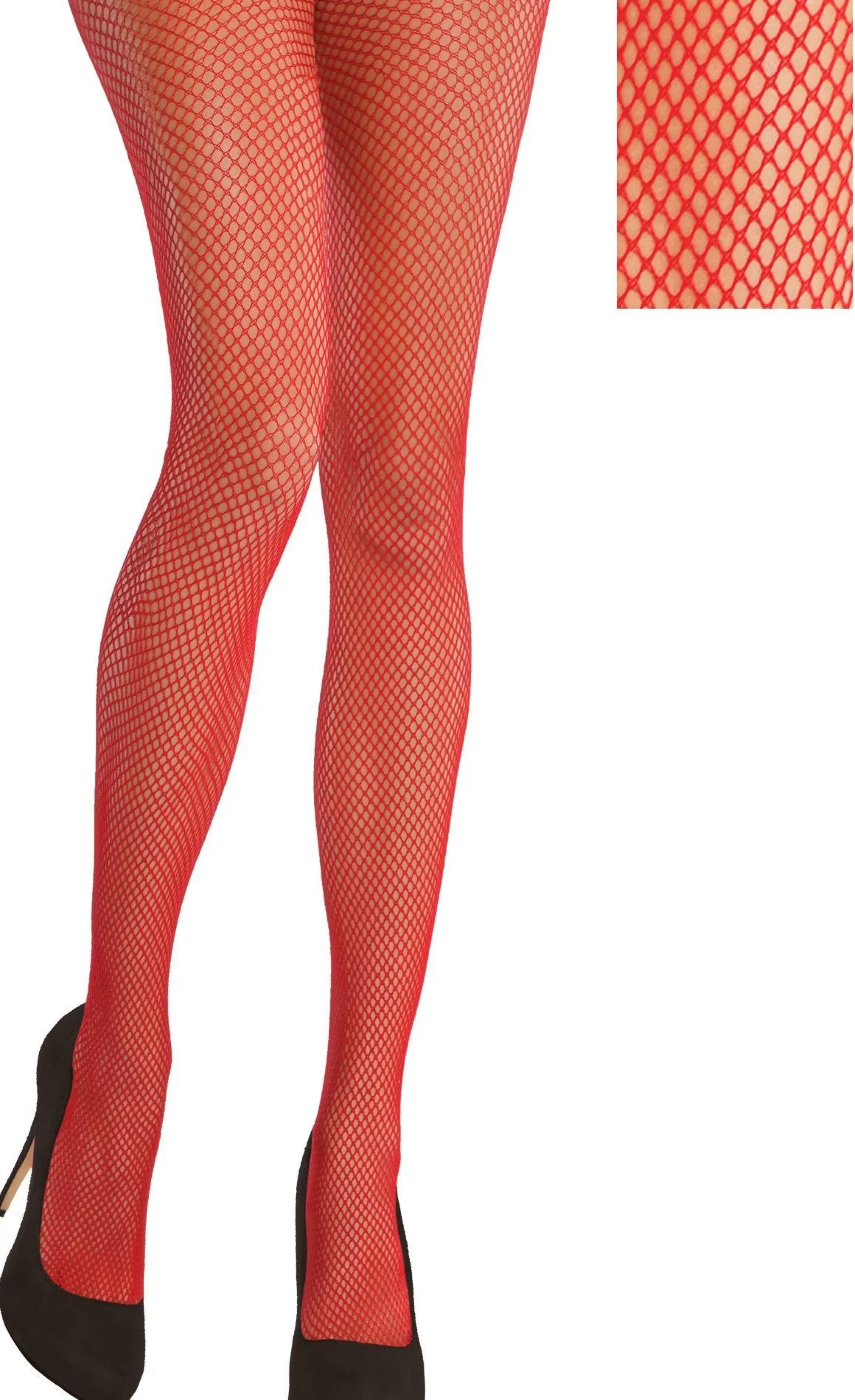 Party City Tights-Red Fishnet Stockings