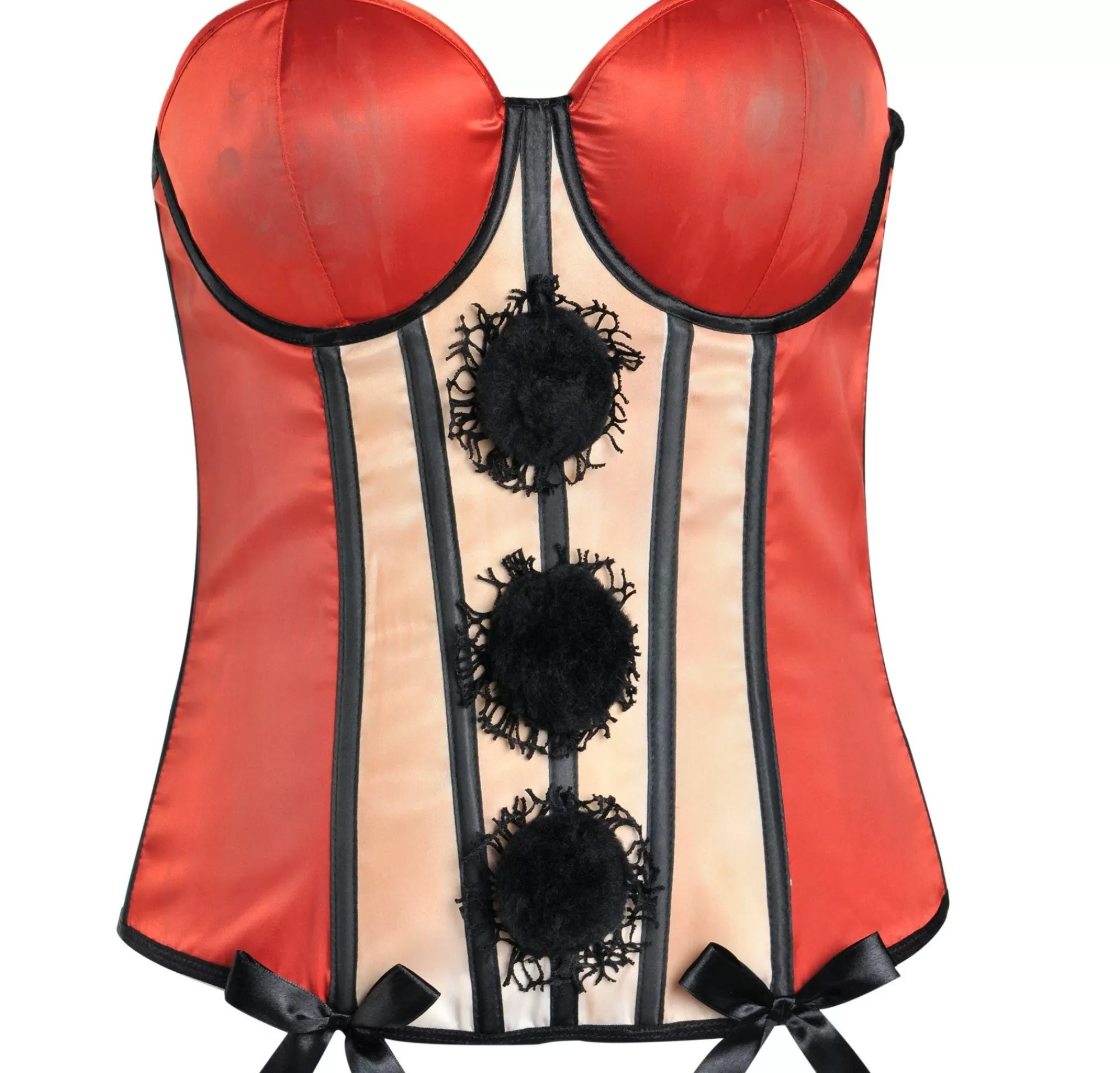 Party City Corsets-Red Vintage Clown Corset - Freak Show