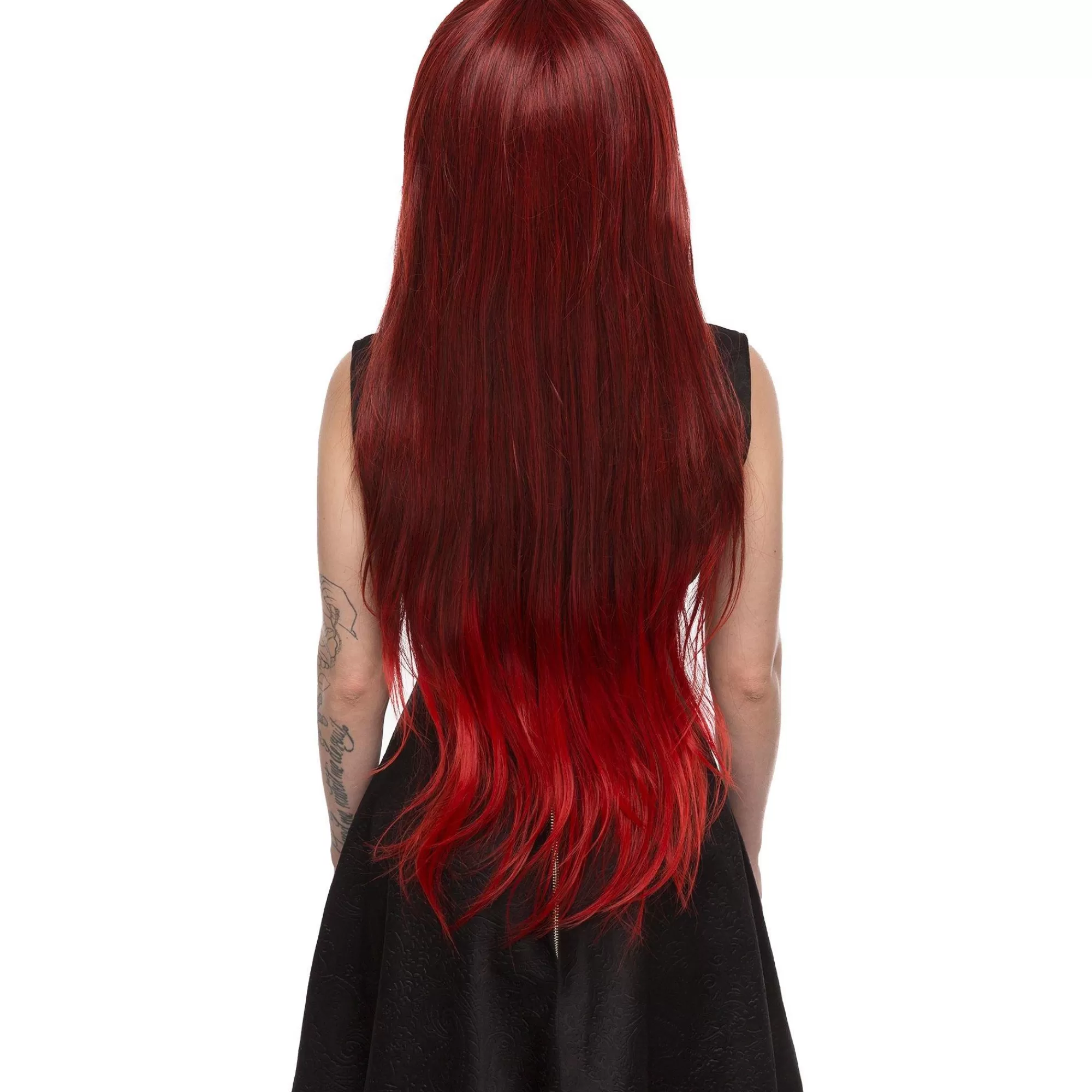 Party City Wigs-Red Wine Ombre Wig