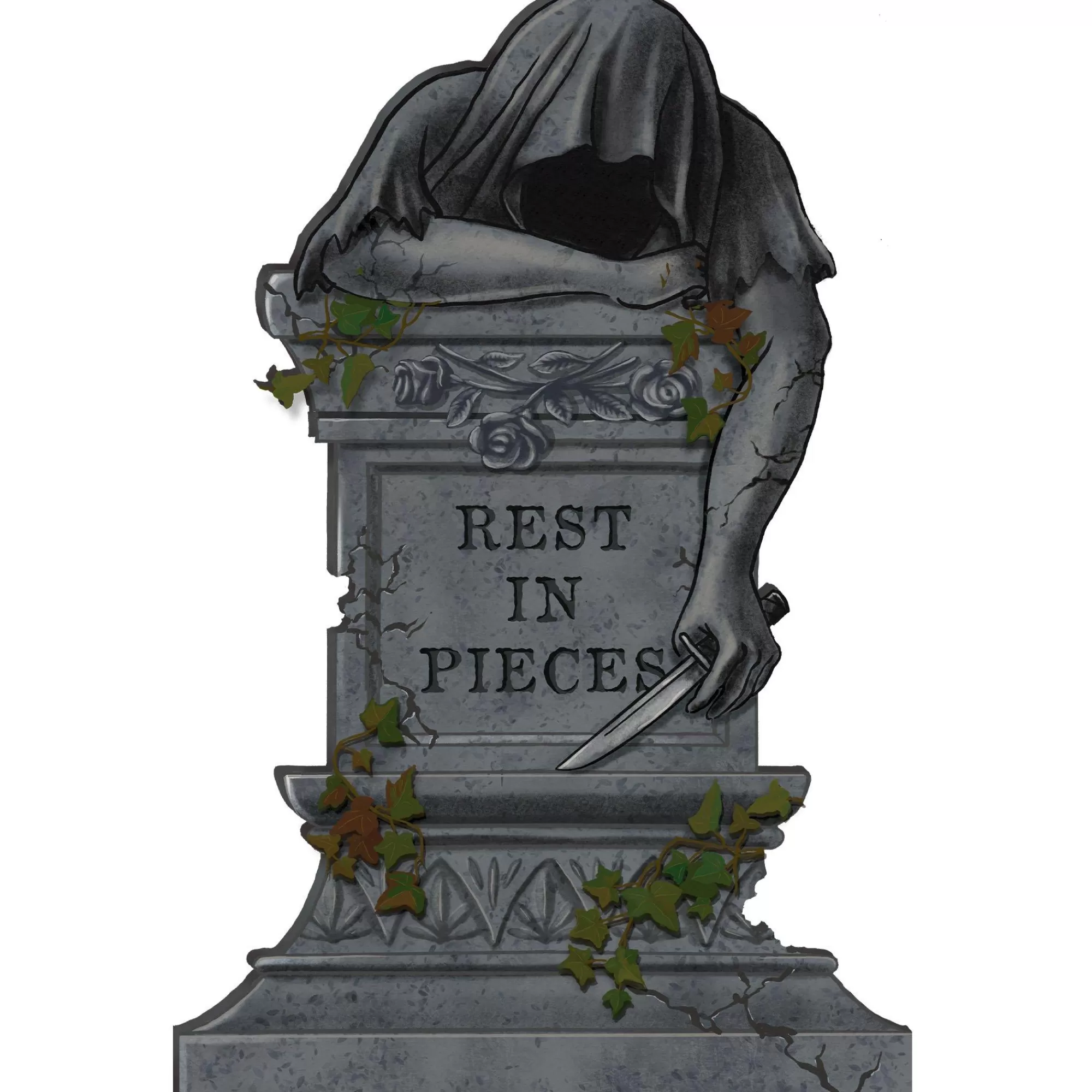 Party City Tombstones & Fencing | Rest In Pieces Tombstone, 14.25In X 22In